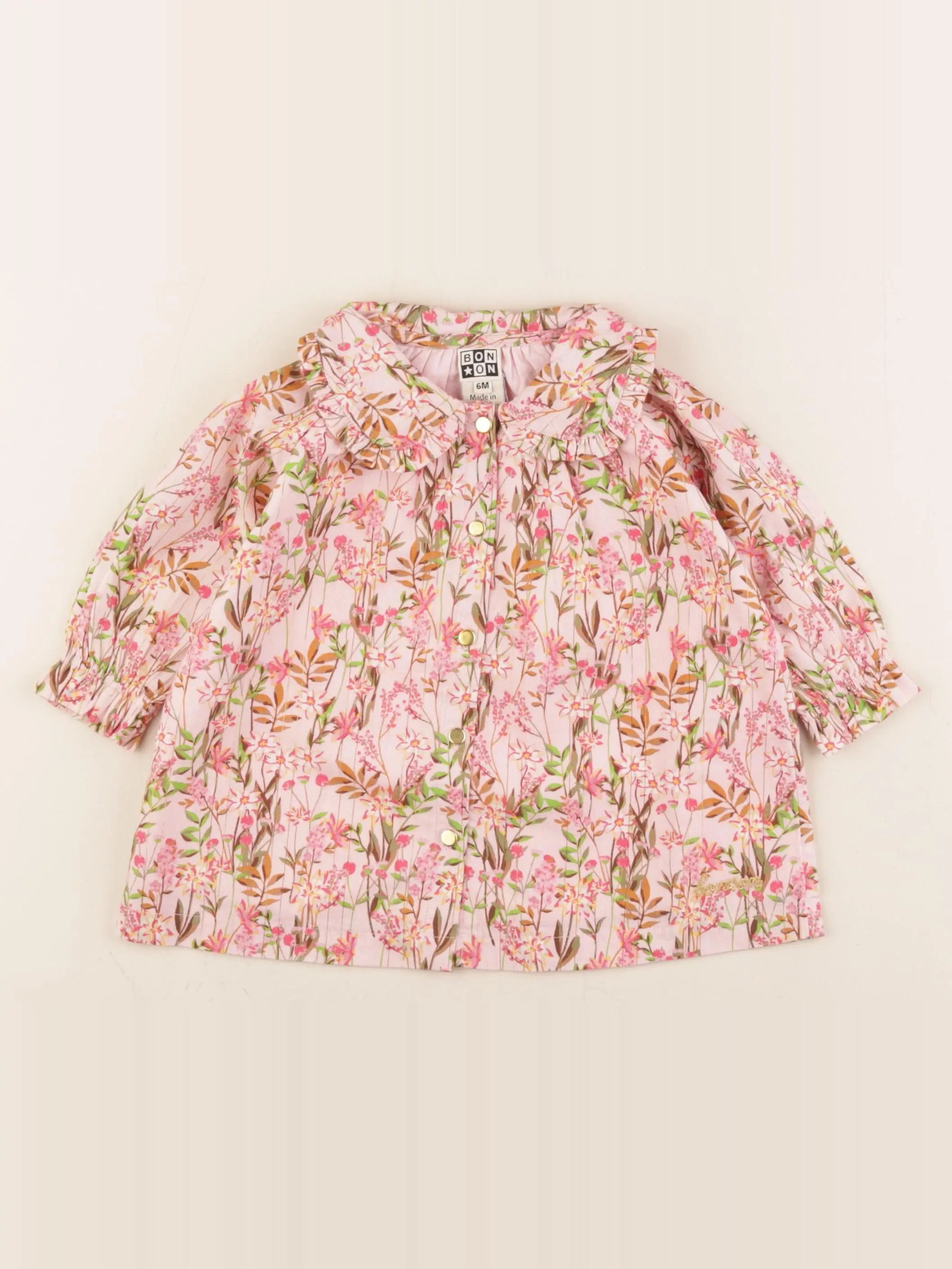 Bonton - robe rose - 6 mois