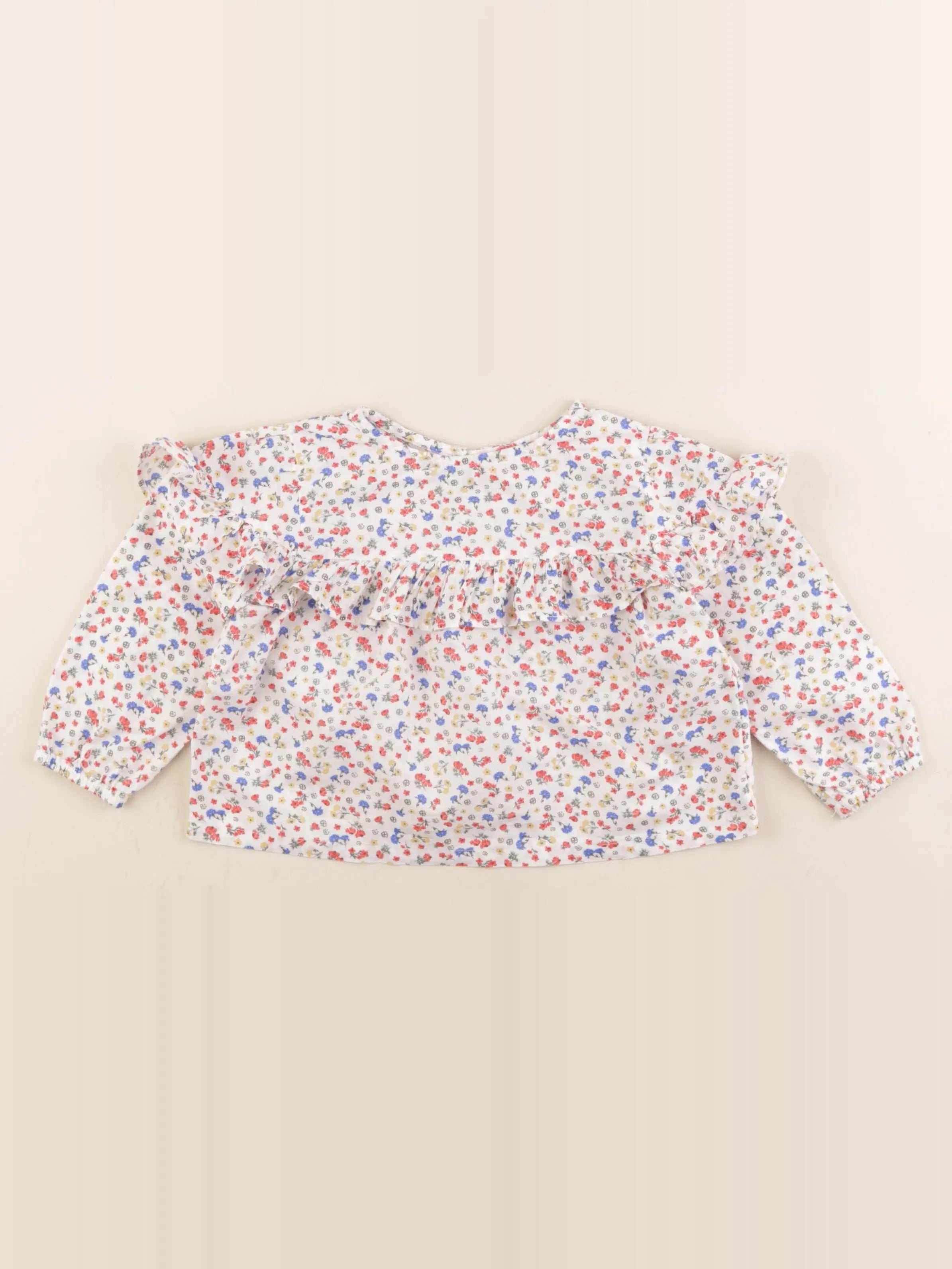 Vertbaudet - blouse blanc, multicolore - 2 ans