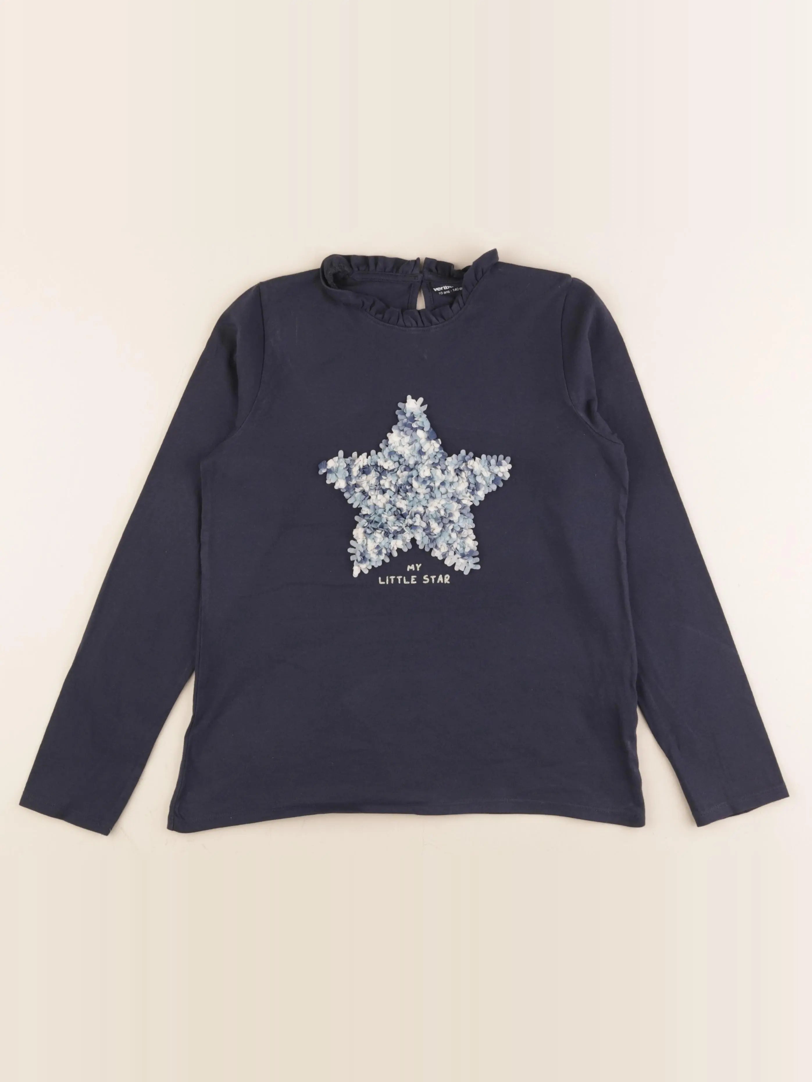 Vertbaudet - tee-shirt bleu - 10 ans