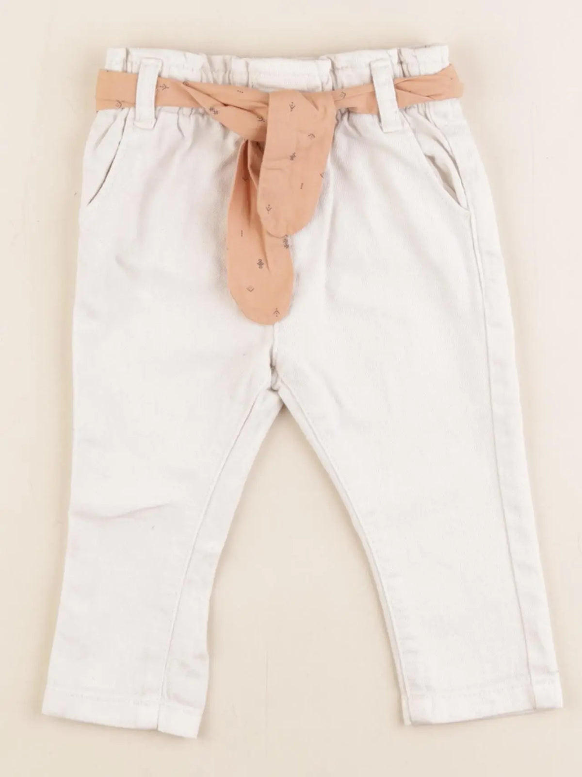 Vertbaudet - pantalon blanc - 6 mois
