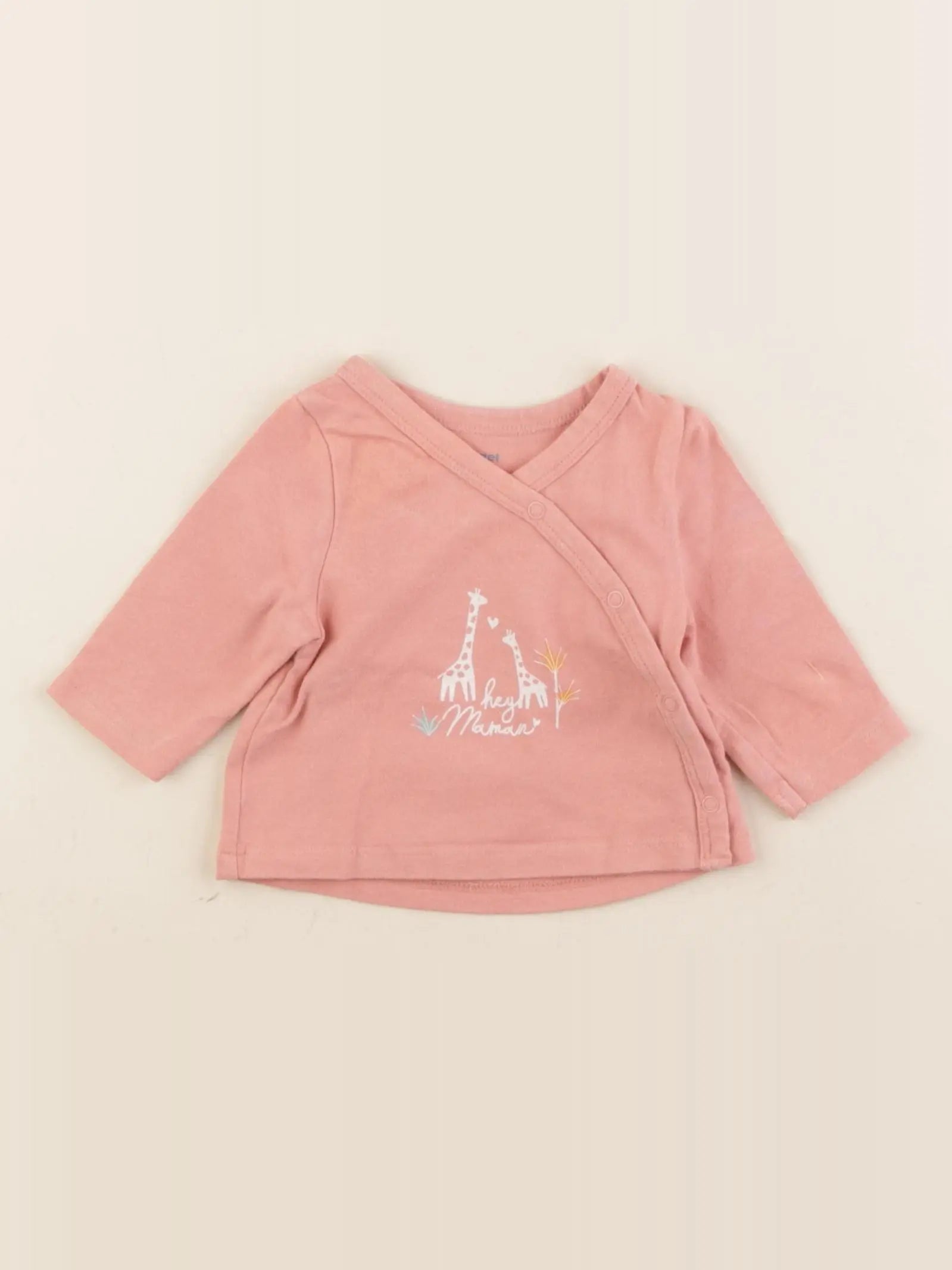 Vertbaudet - tee-shirt rose - 1 mois