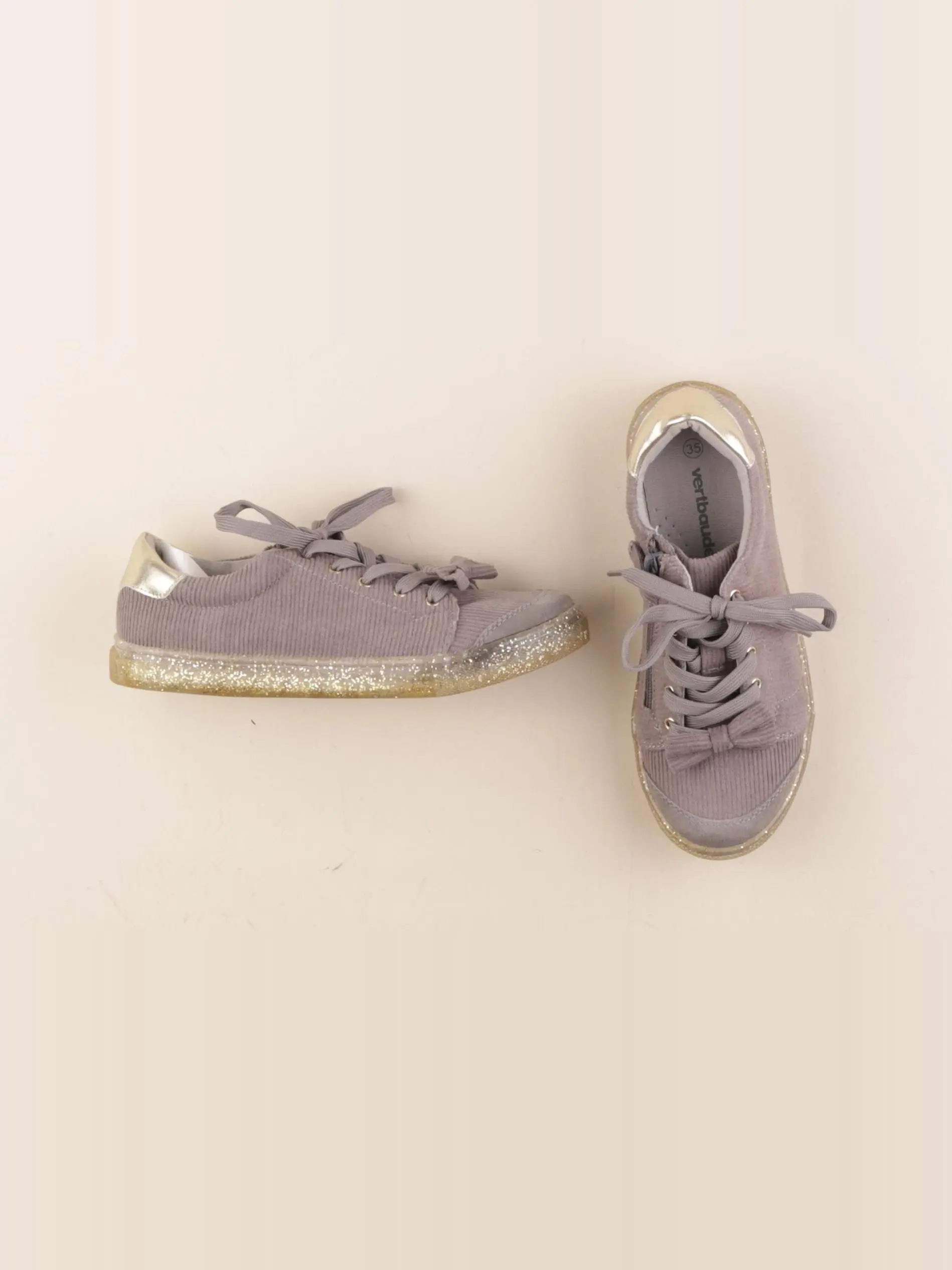 Vertbaudet - baskets gris, or - pointure 35