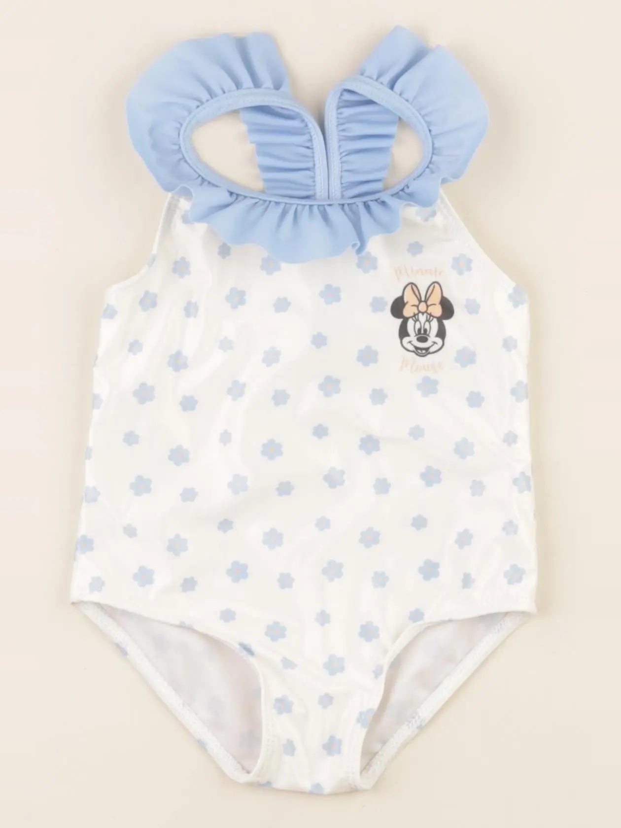 Vertbaudet - maillot de bain bleu, blanc - 18 mois