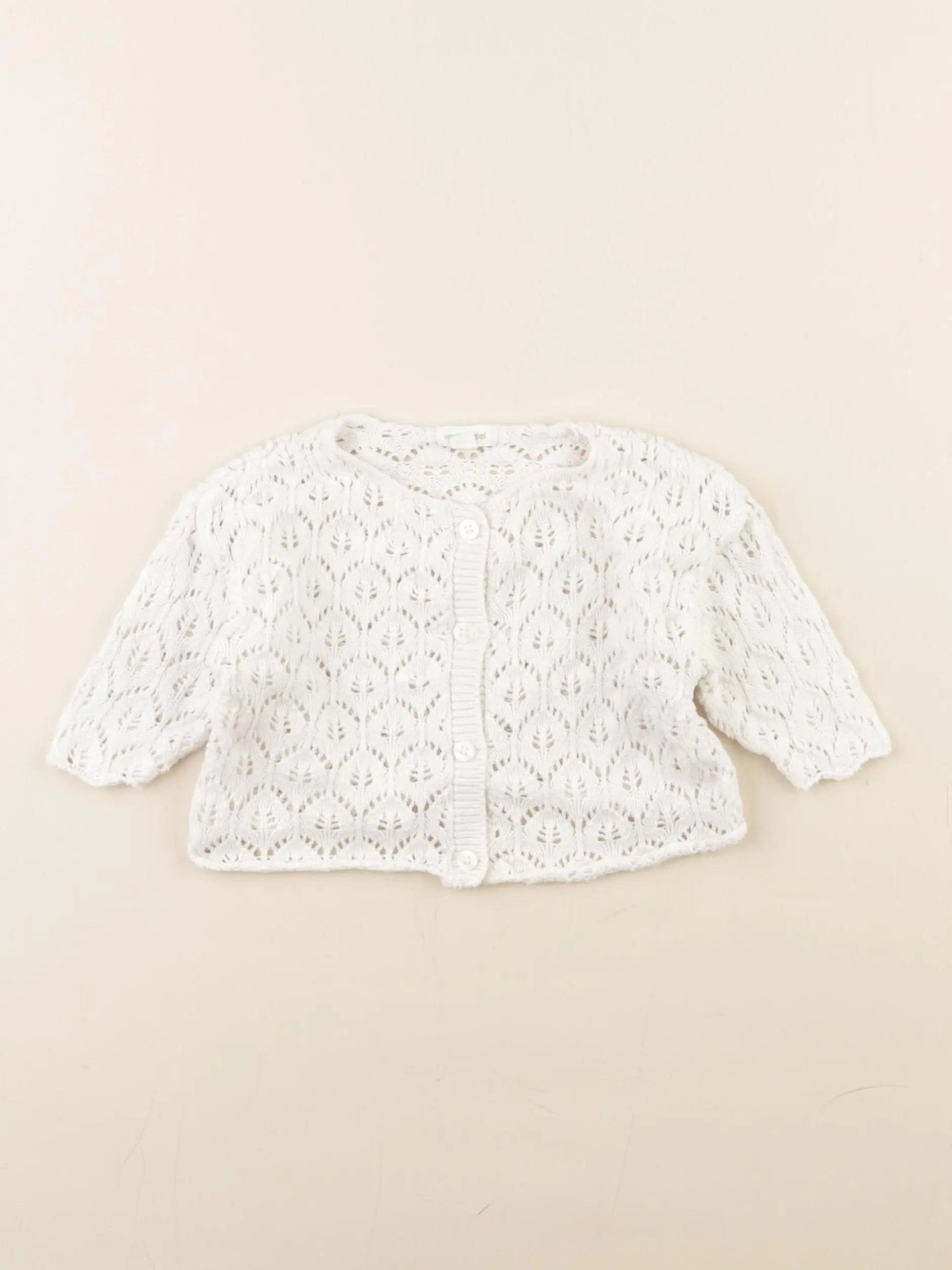 Vertbaudet - gilet blanc - 3 mois