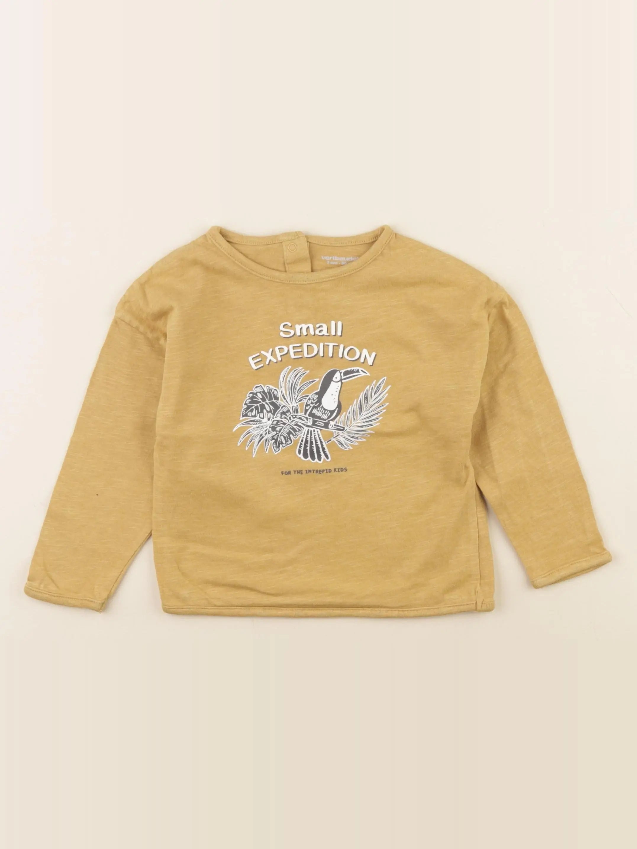 Vertbaudet - tee-shirt jaune - 2 ans