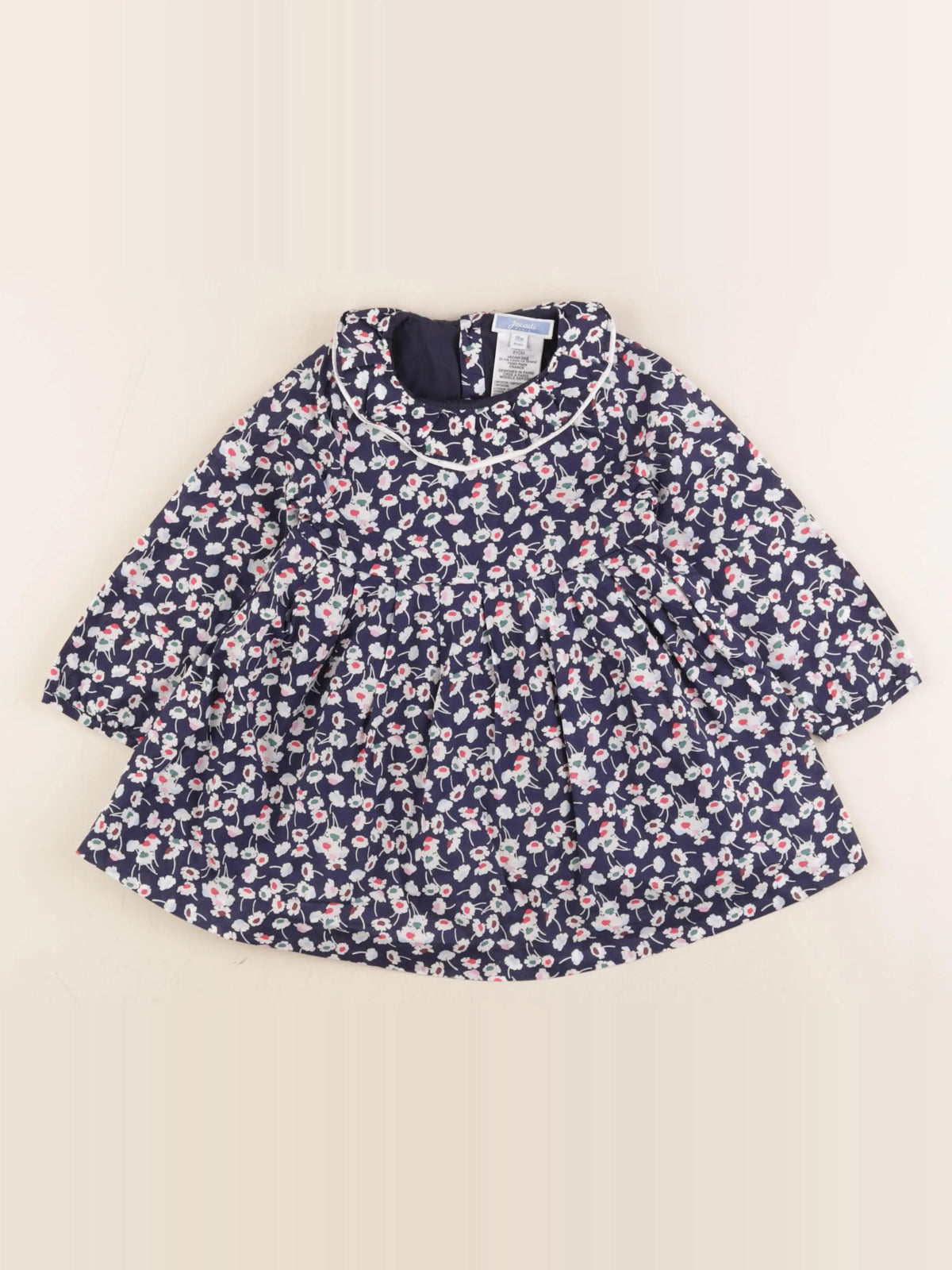 Jacadi - robe liberty bleu - 18 mois