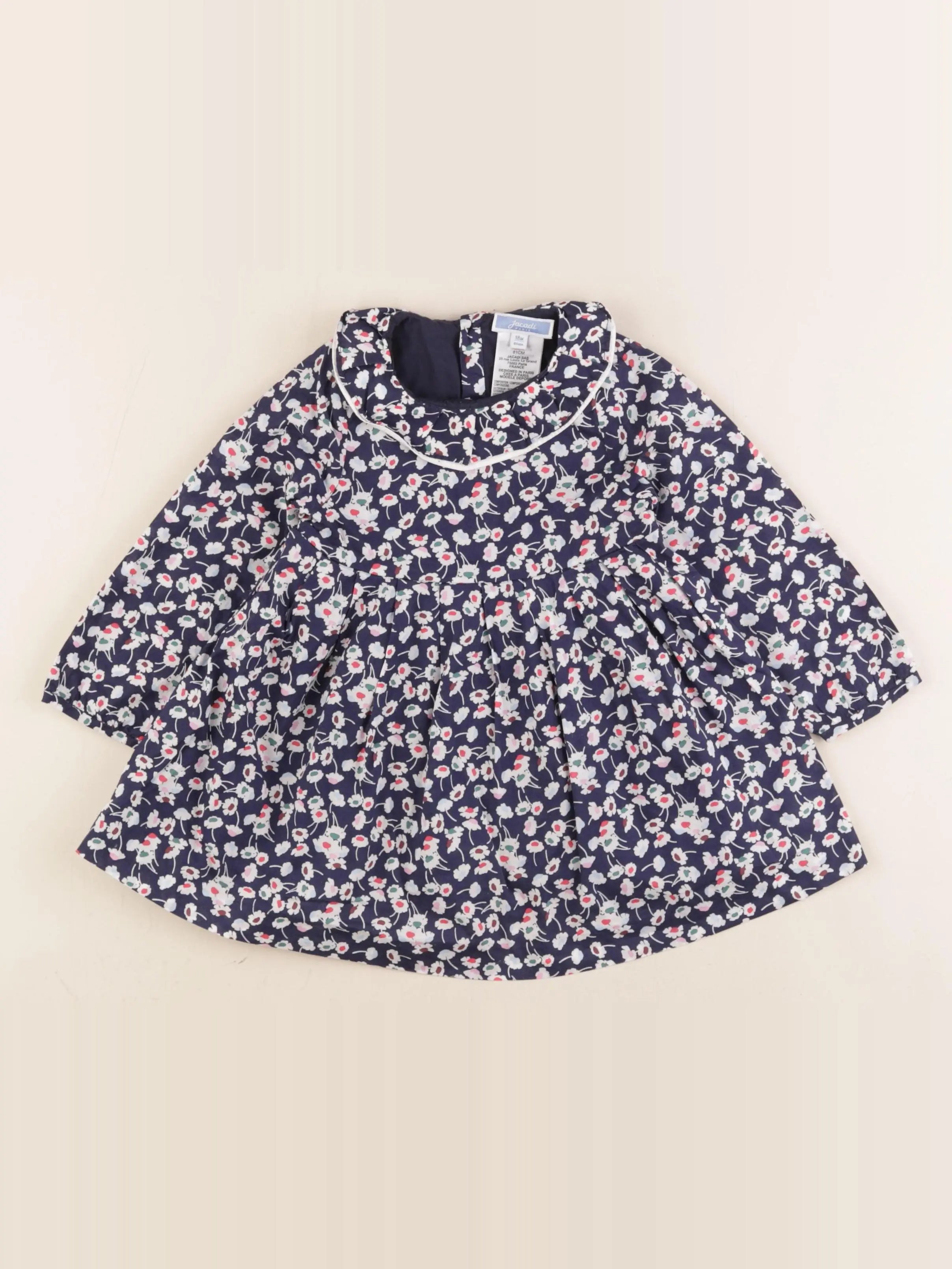 Jacadi - robe liberty bleu - 18 mois