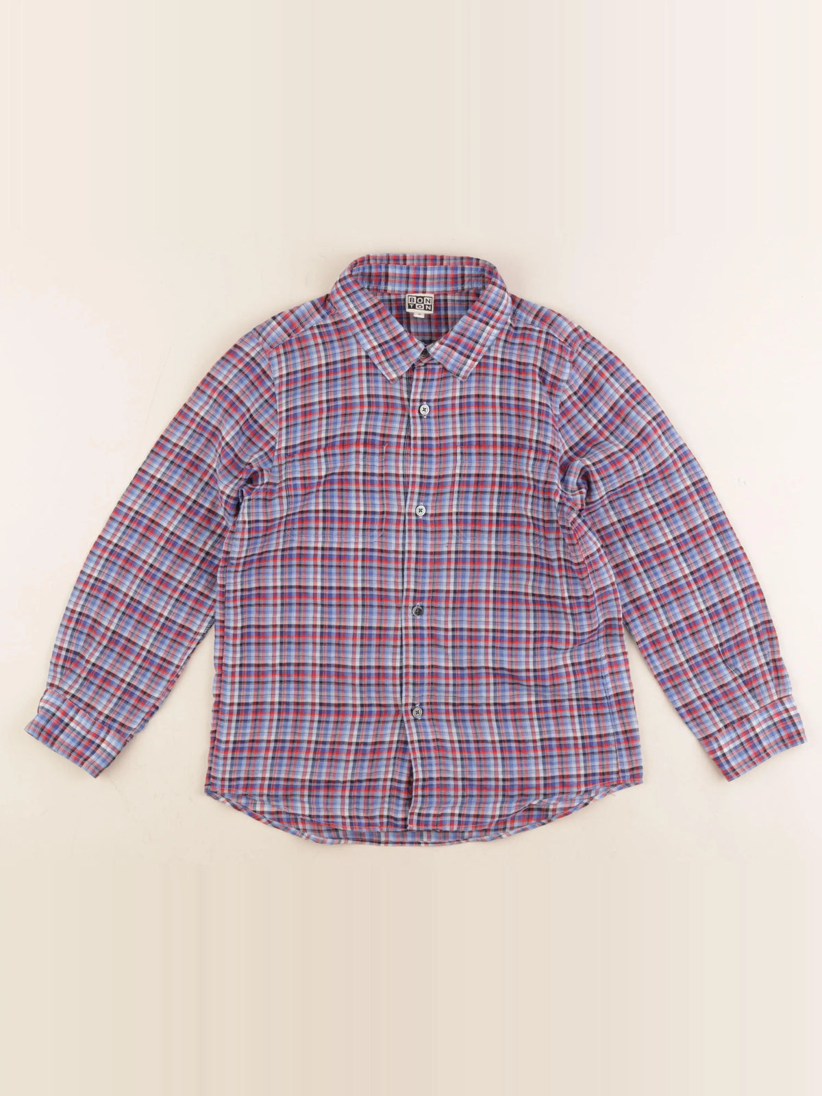 Bonton - chemise bleu - 8 ans