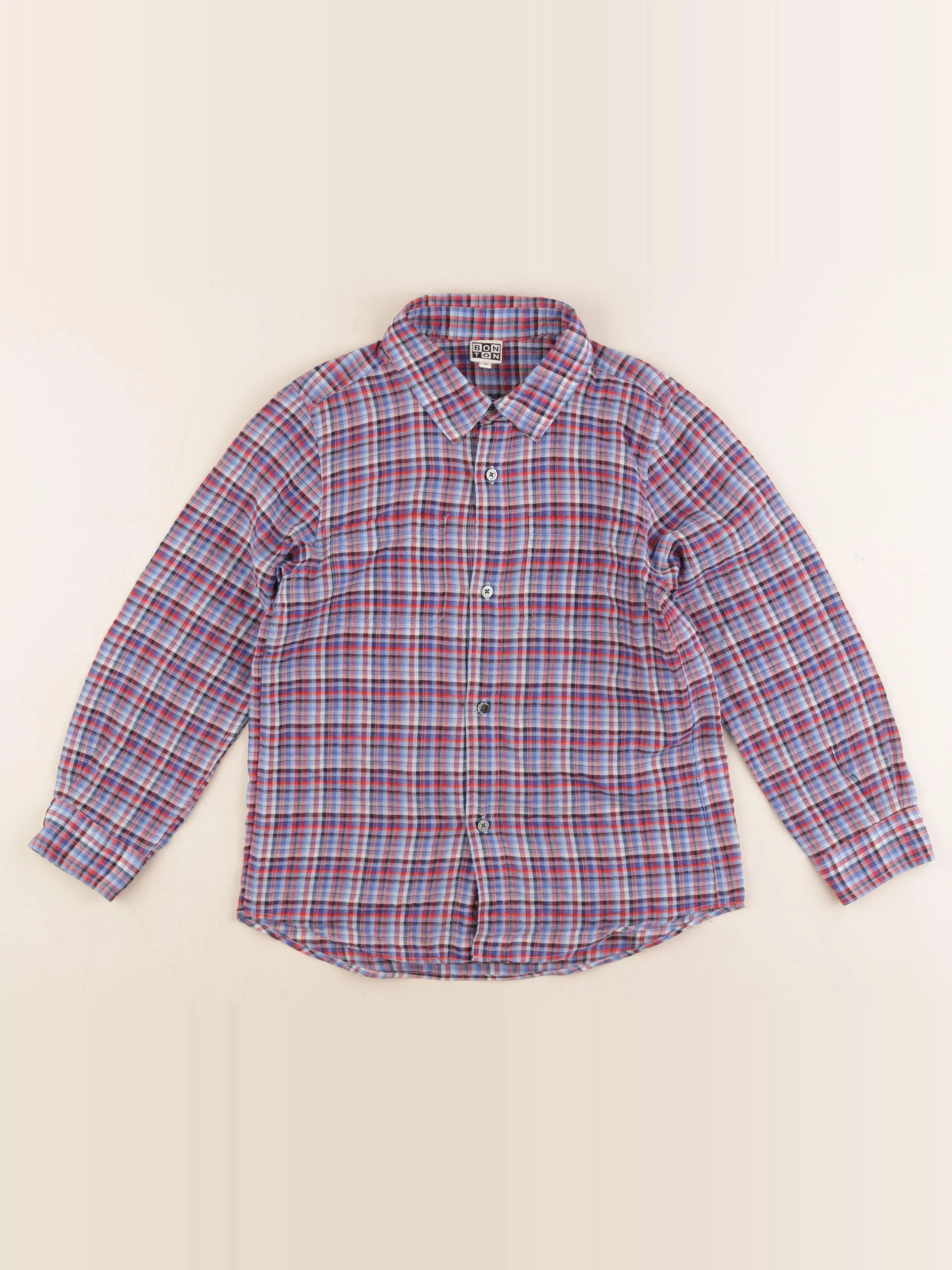 Bonton - chemise bleu - 8 ans