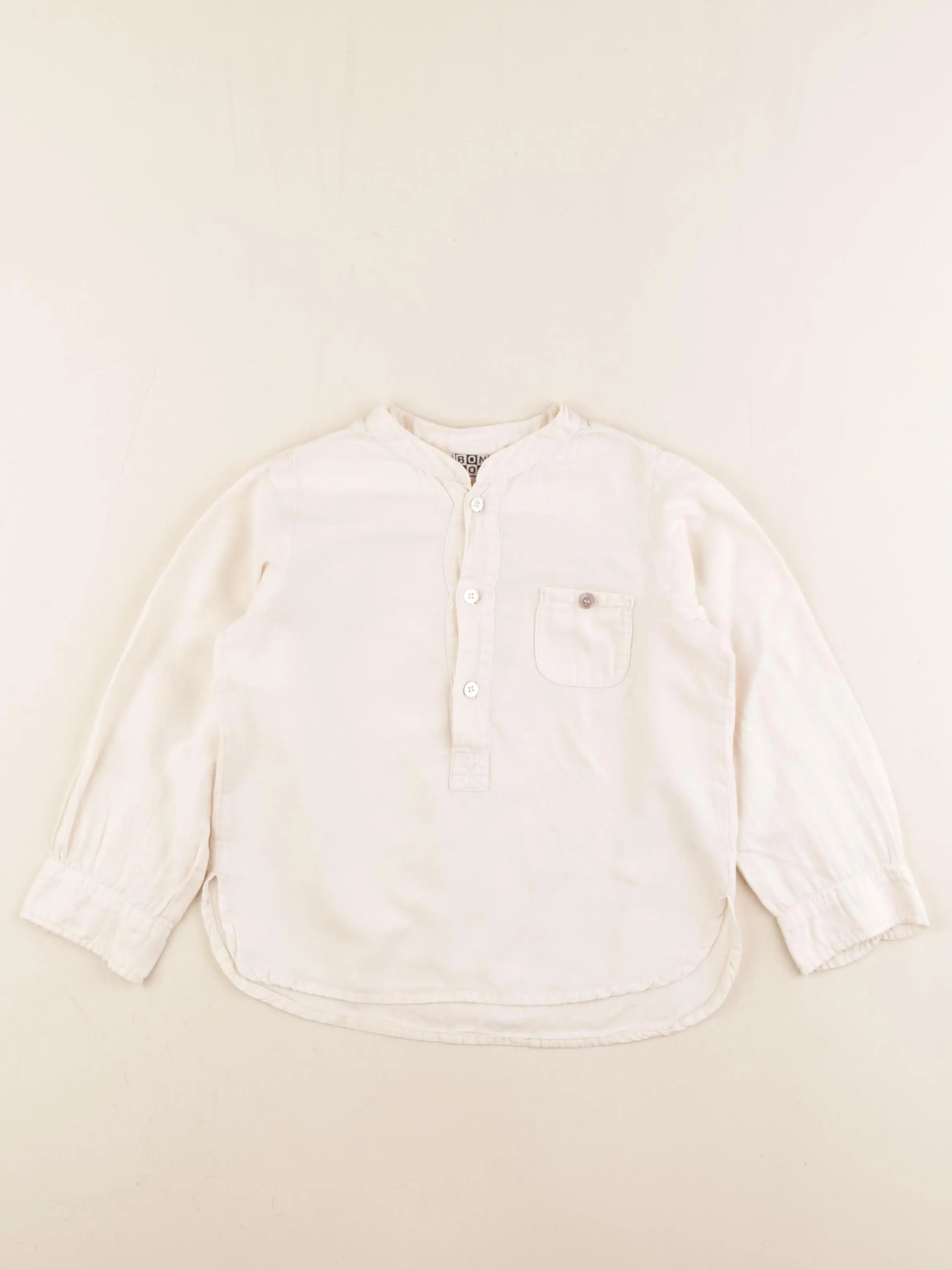 Bonton - chemise beige - 4 ans