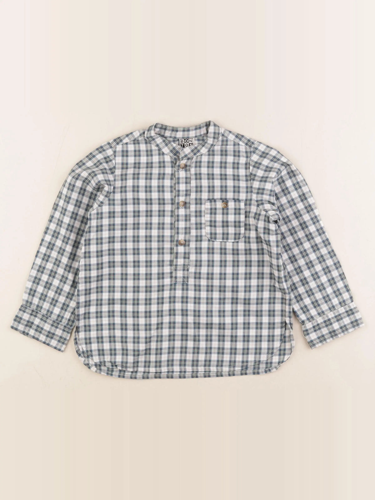 Bonton - chemise bleu - 4 ans