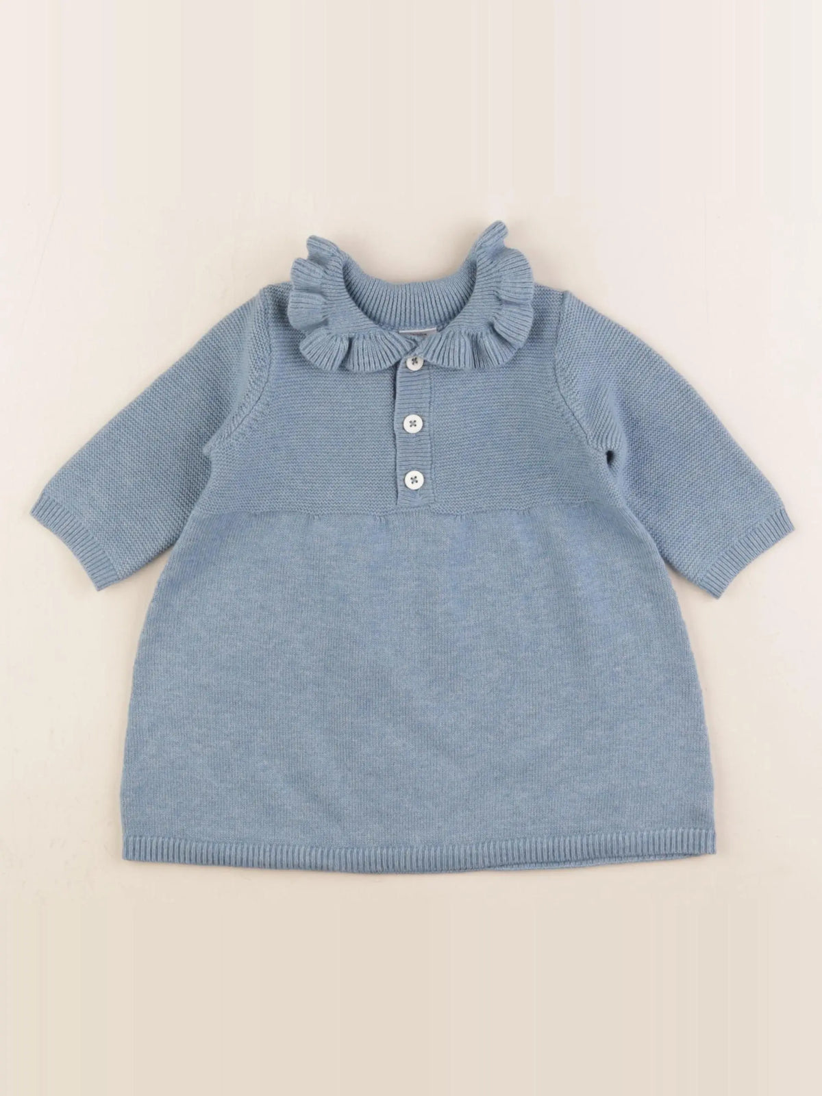 Petit Bateau - robe bleu - 3 mois