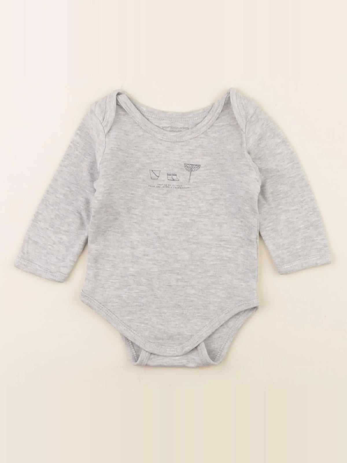 Vertbaudet - body gris - 6 mois