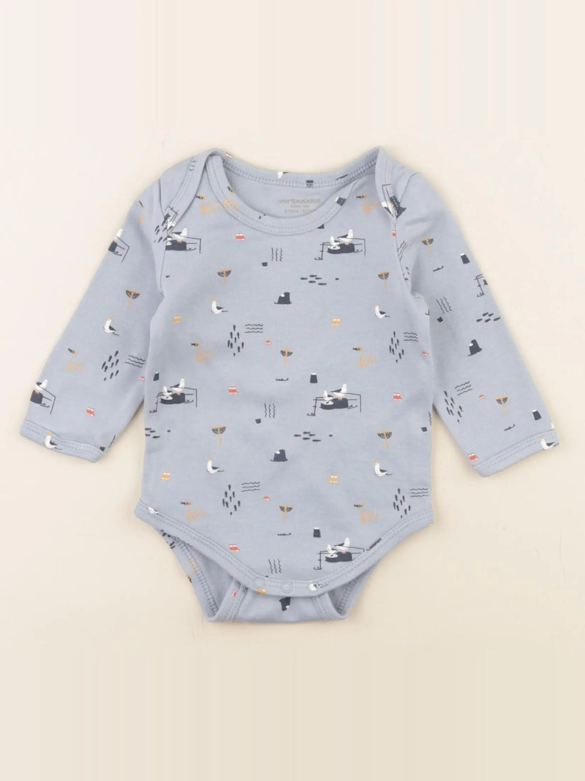Vertbaudet - body bleu - 6 mois