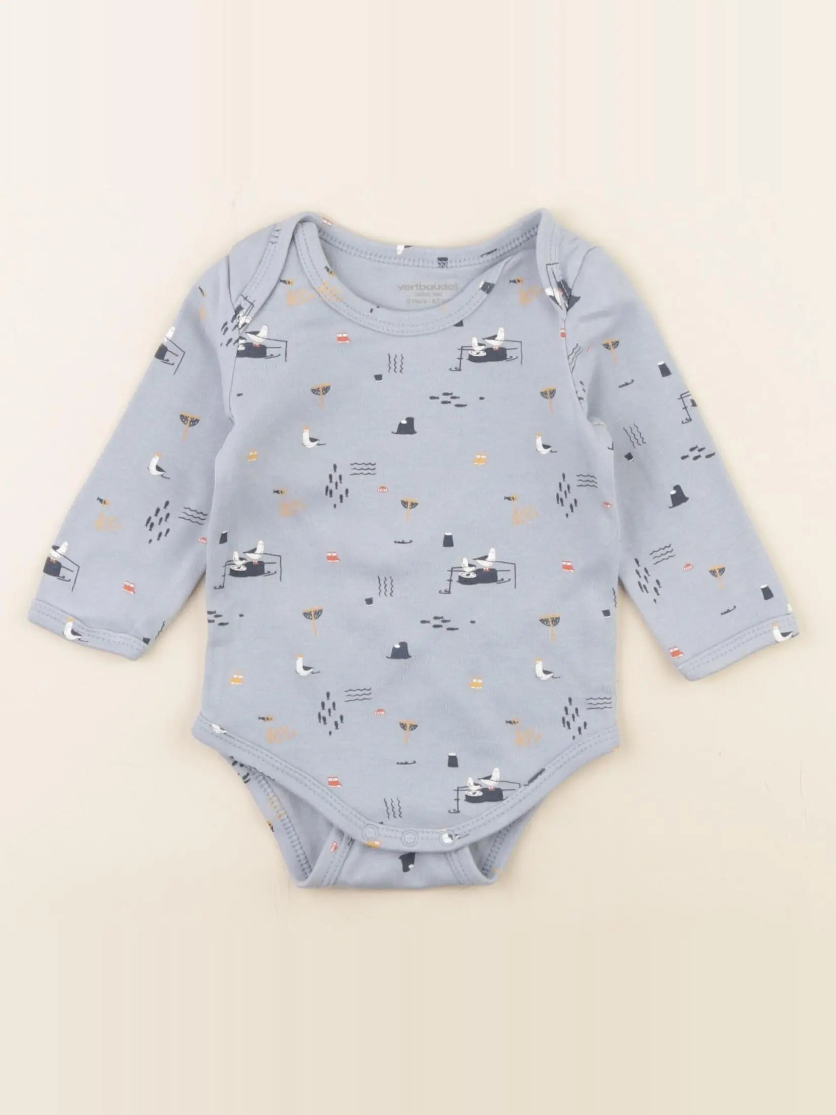 Vertbaudet - body bleu - 6 mois