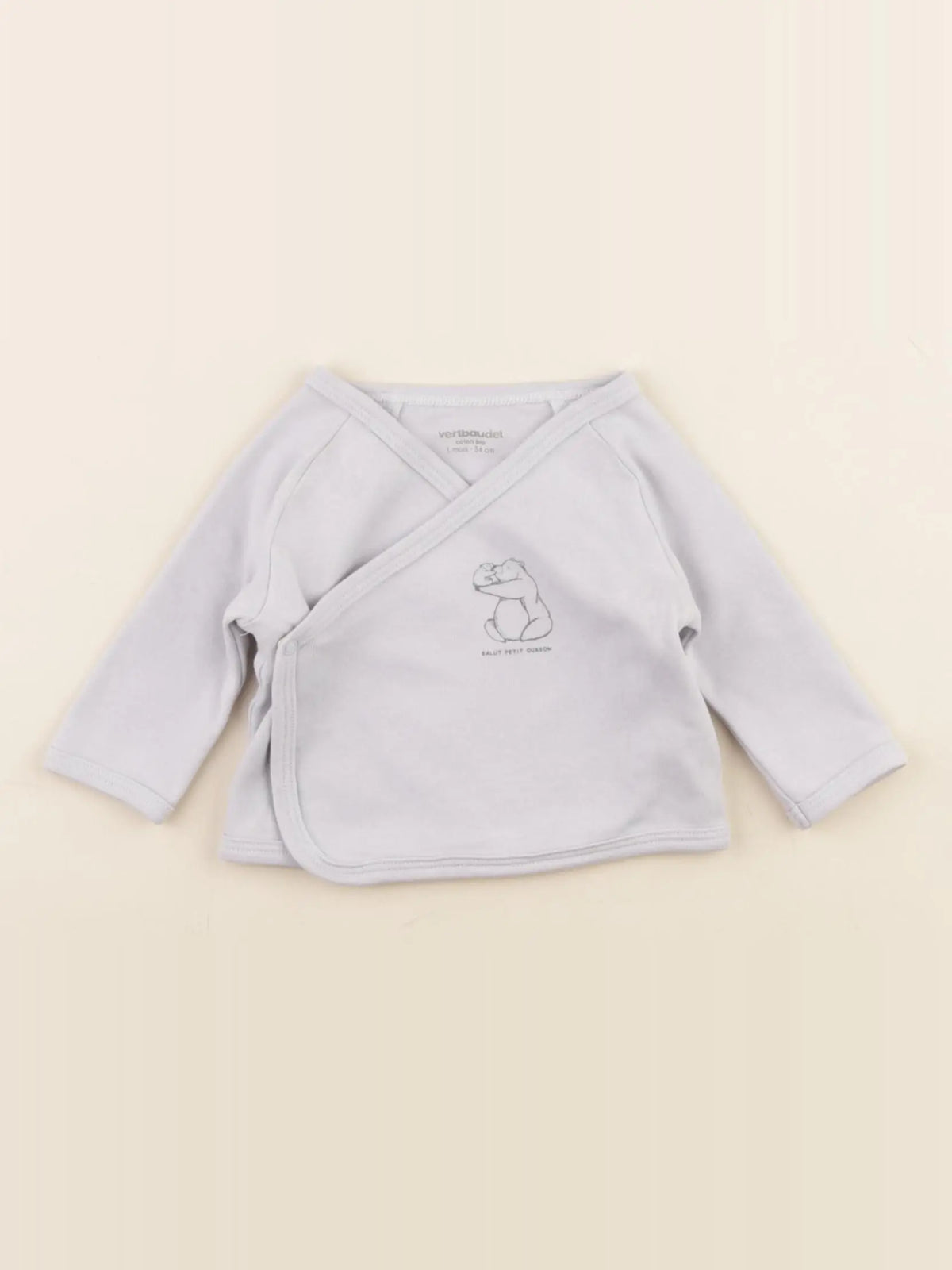 Vertbaudet - tee-shirt bleu - 1 mois