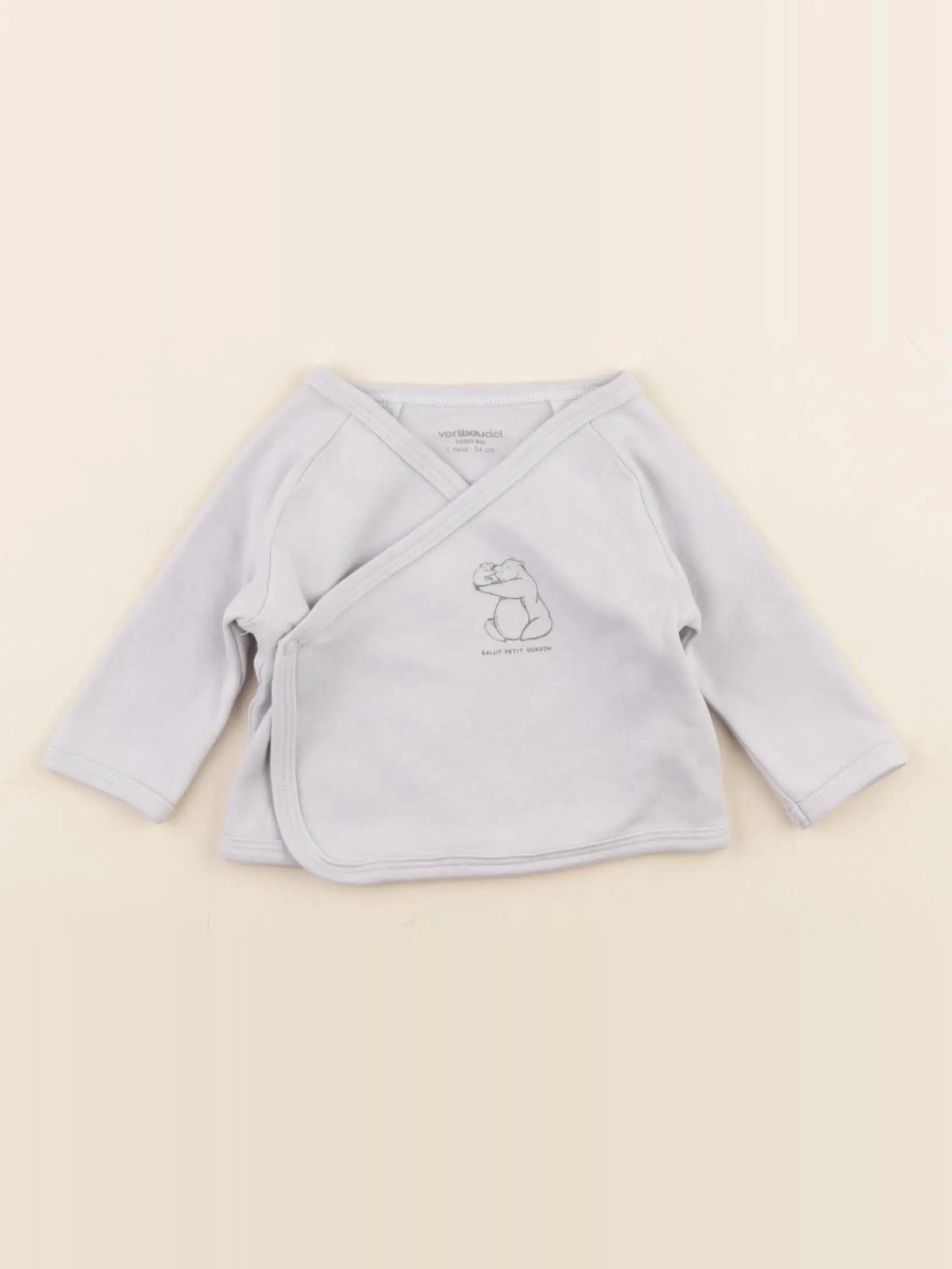 Vertbaudet - tee-shirt bleu - 1 mois