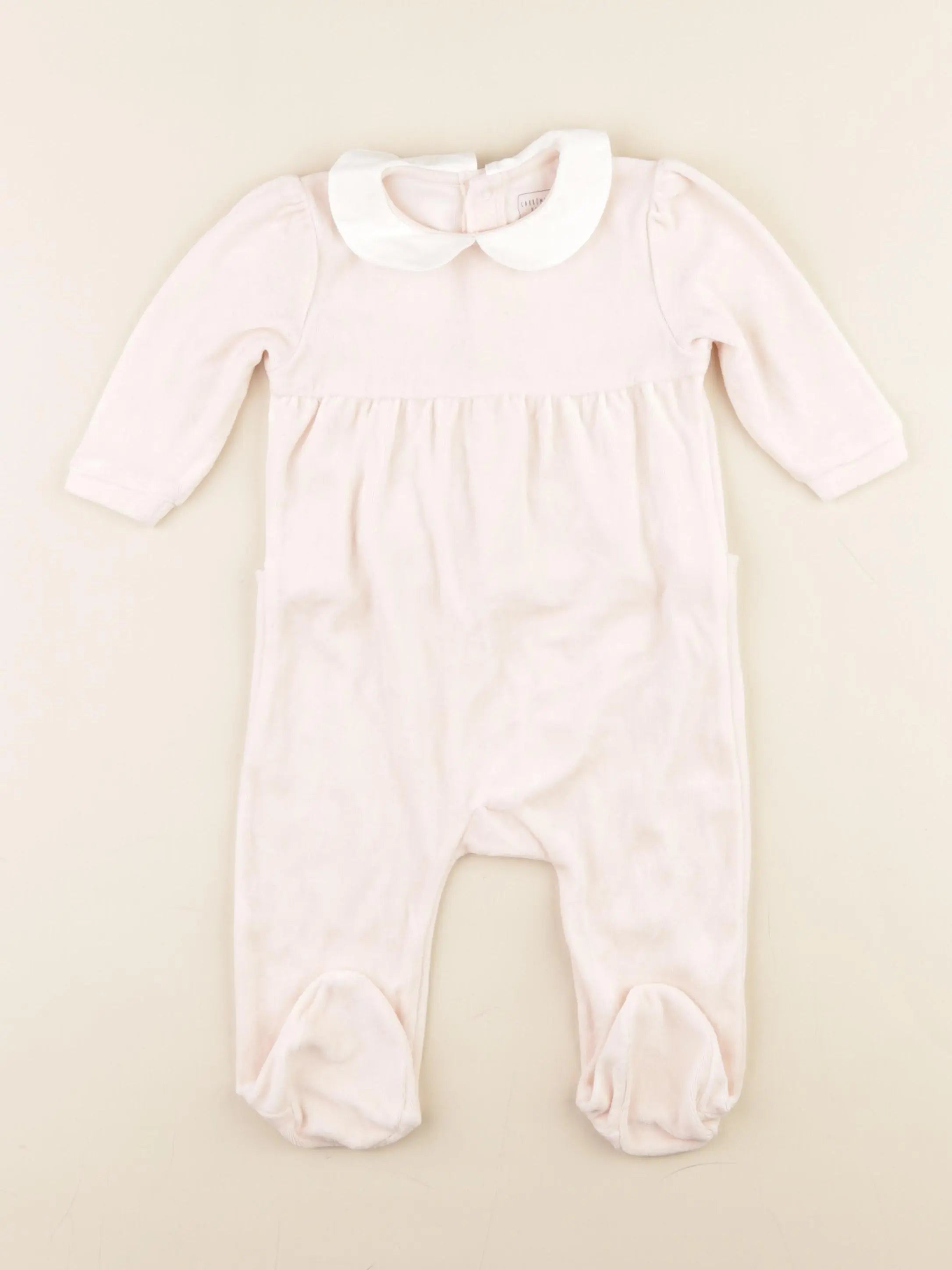 Carrément Beau - pyjama velours rose - 9 mois