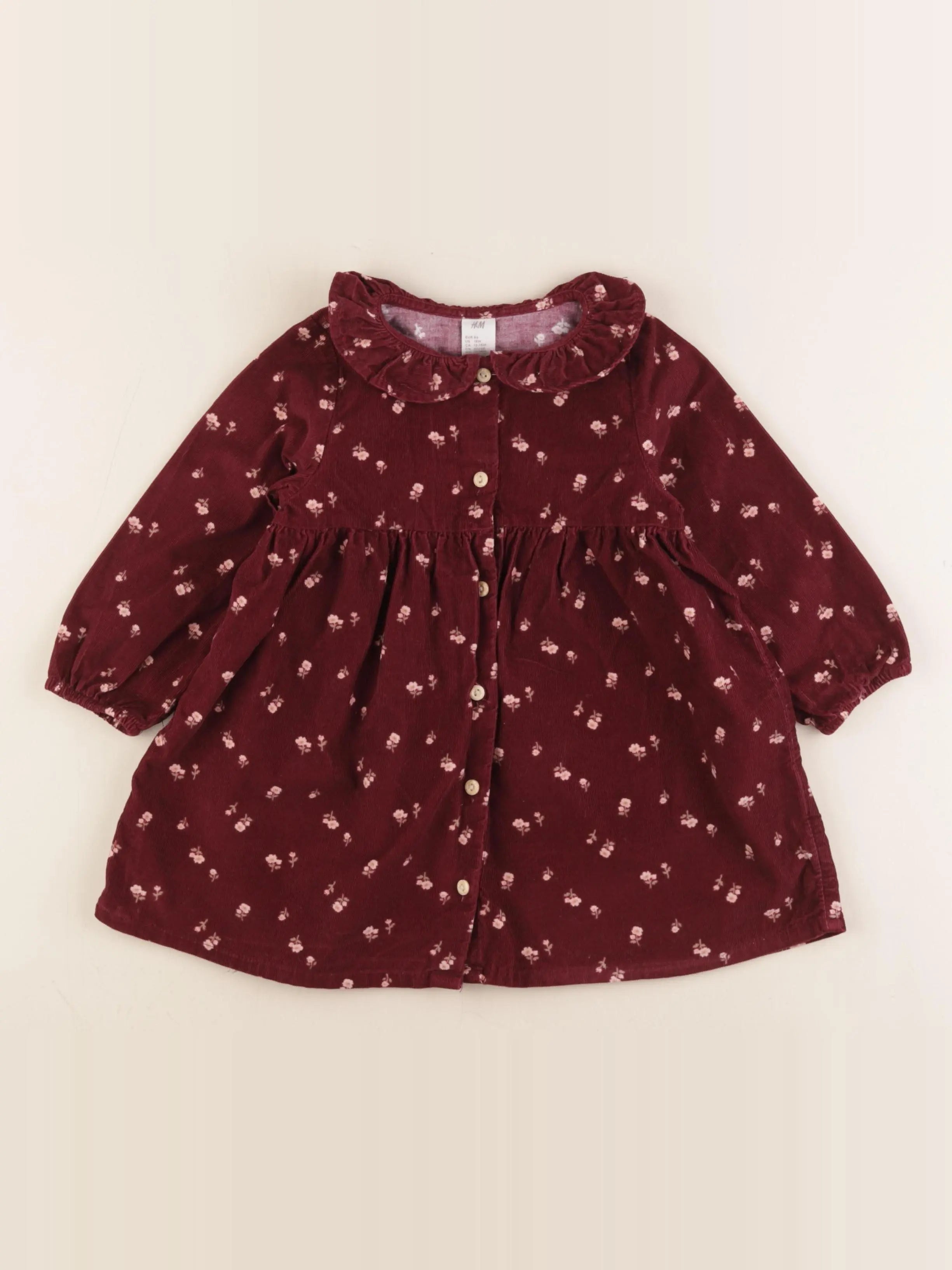 H&M - robe rouge - 12/18 mois