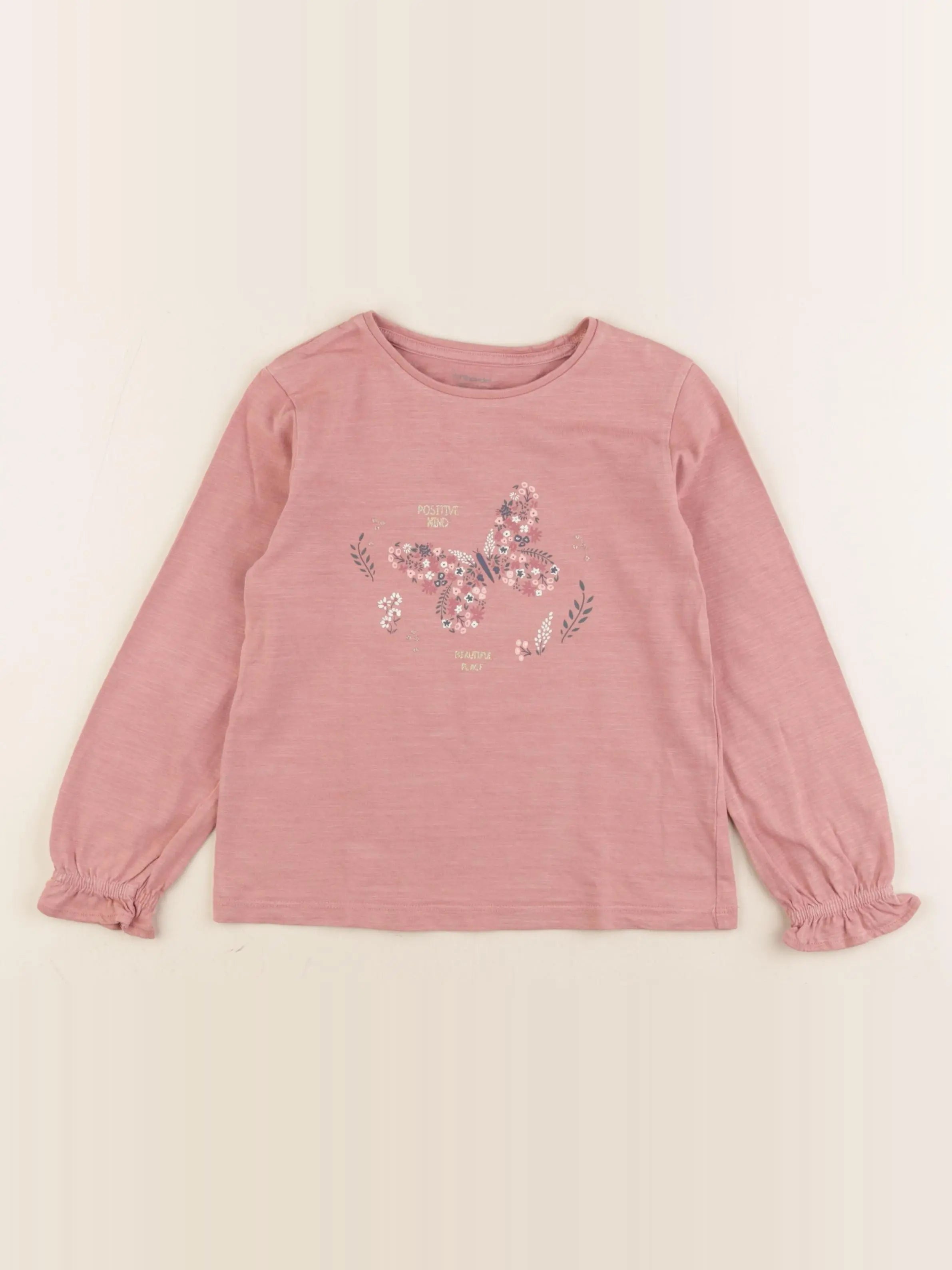 Vertbaudet - tee-shirt rose - 6 ans