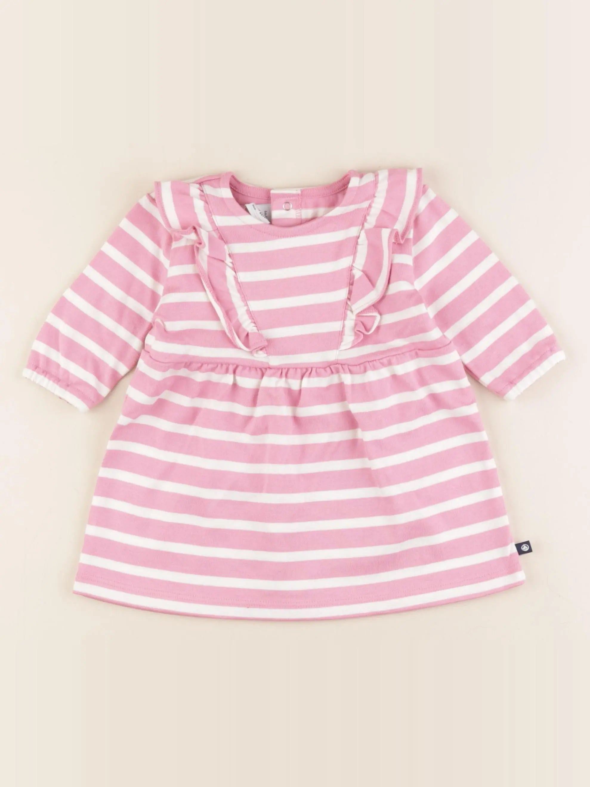 Petit Bateau - robe rose - 6 mois
