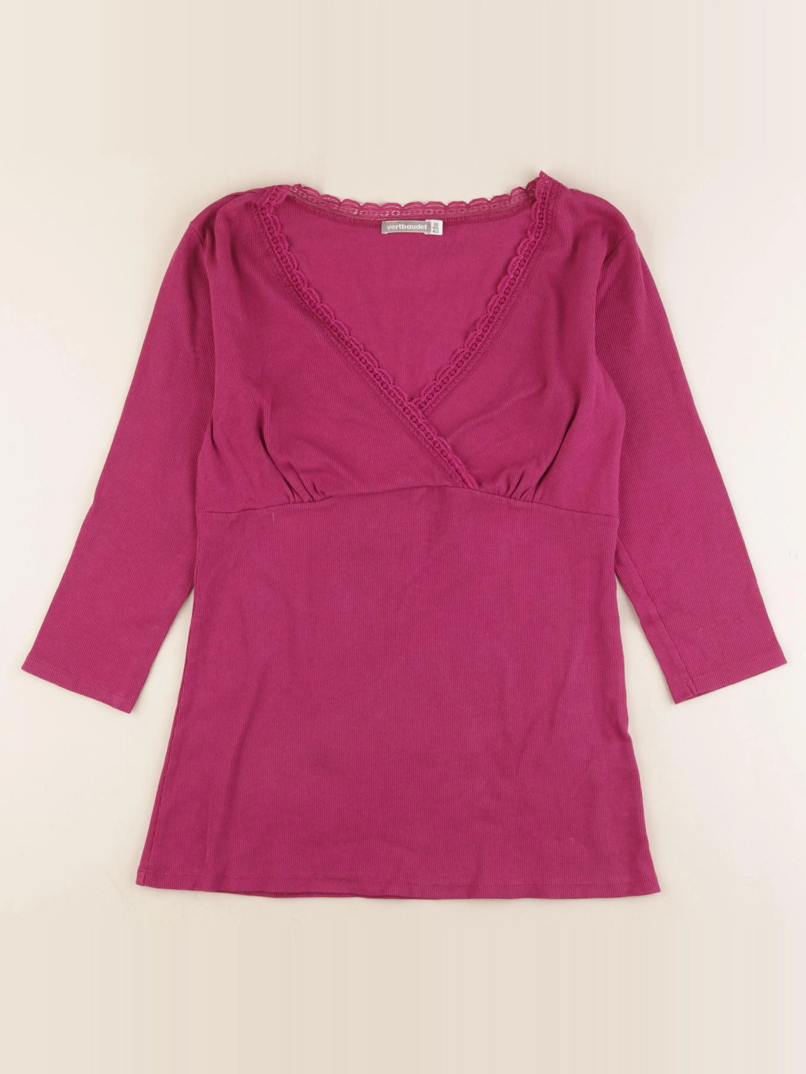 Vertbaudet - tee-shirt grossesse, allaitement rose - 38 à 40