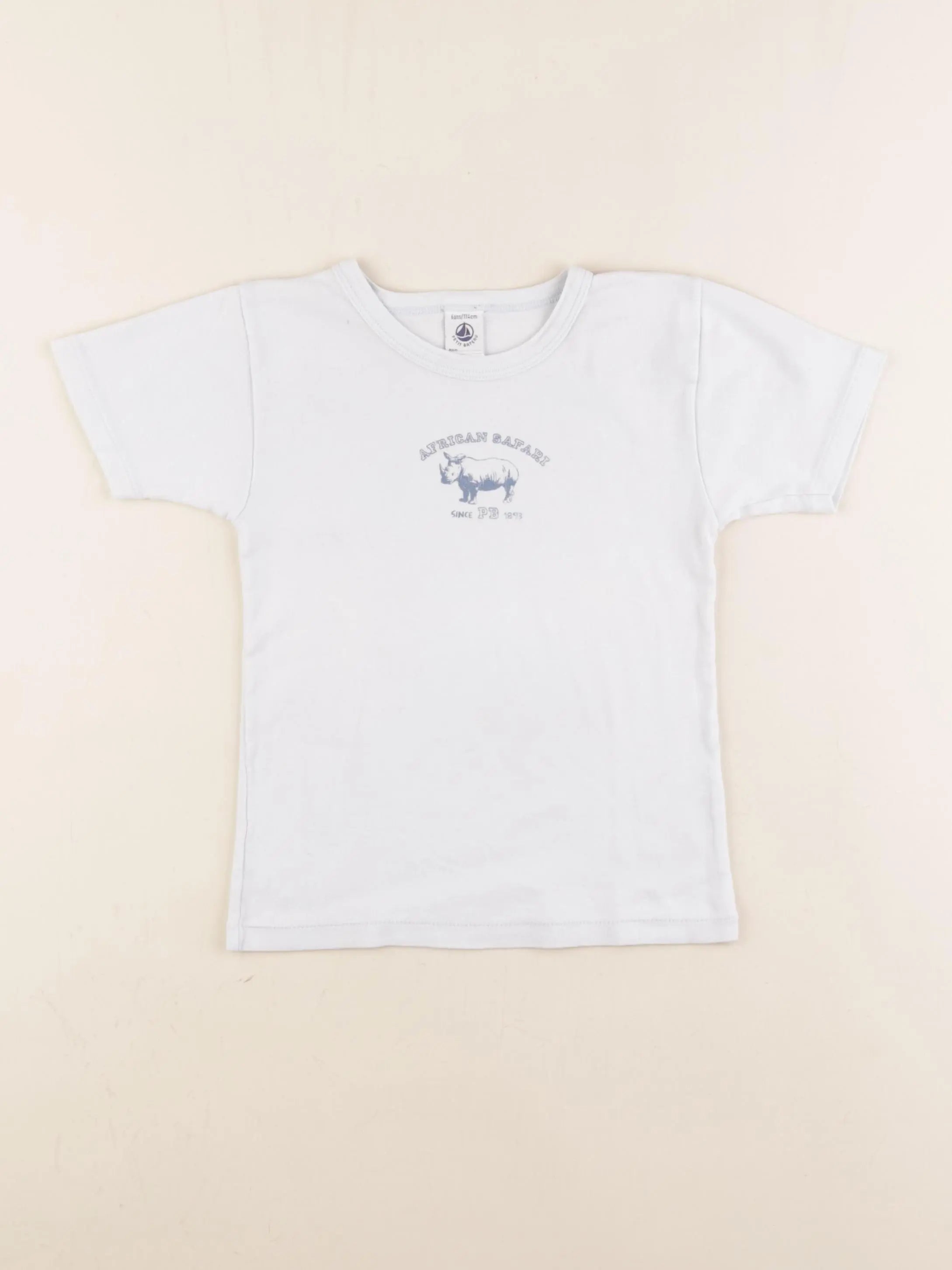 Petit Bateau - maillot de corps bleu - 6 ans