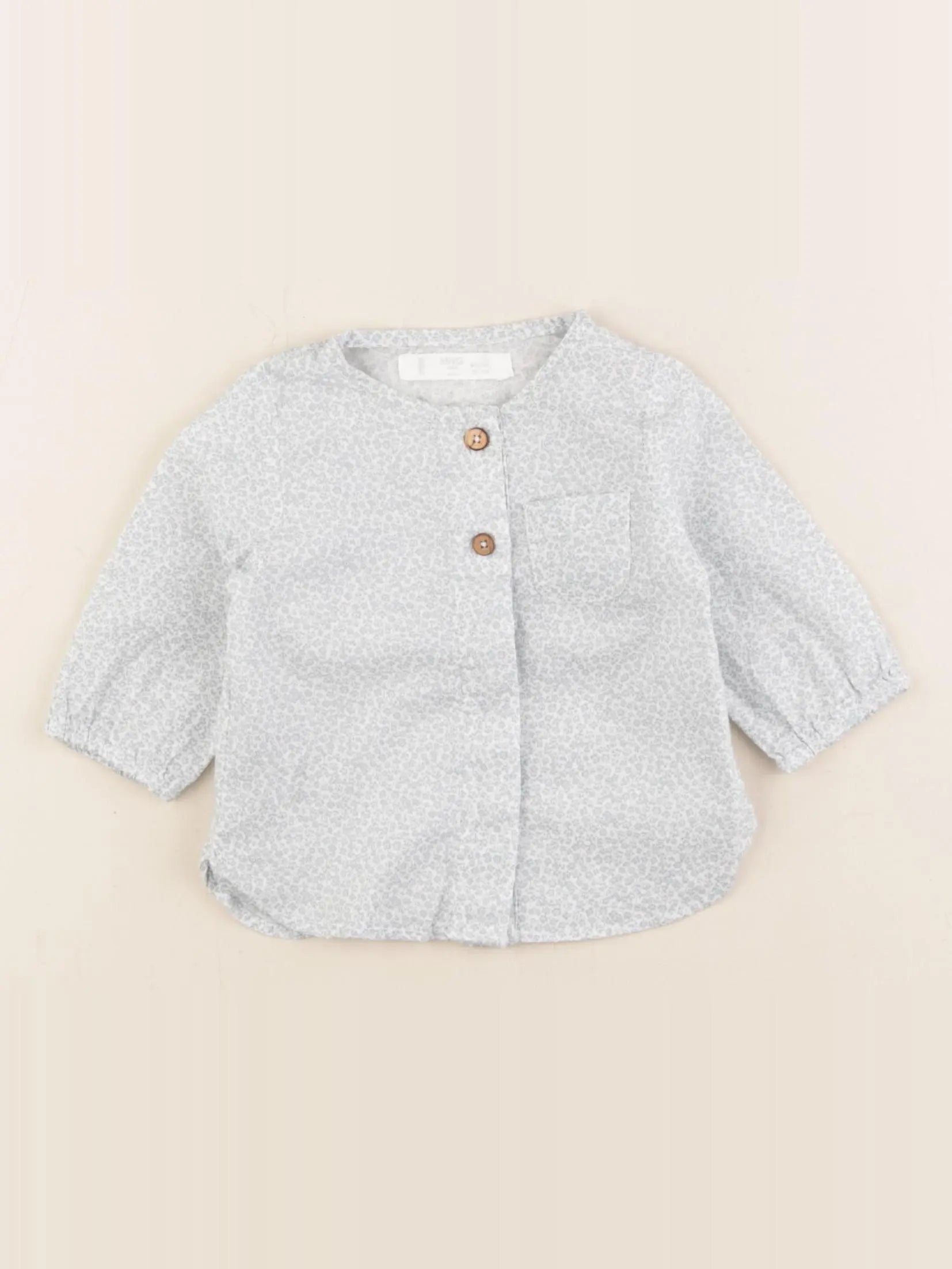 Mango - blouse bleu - 1/3 mois