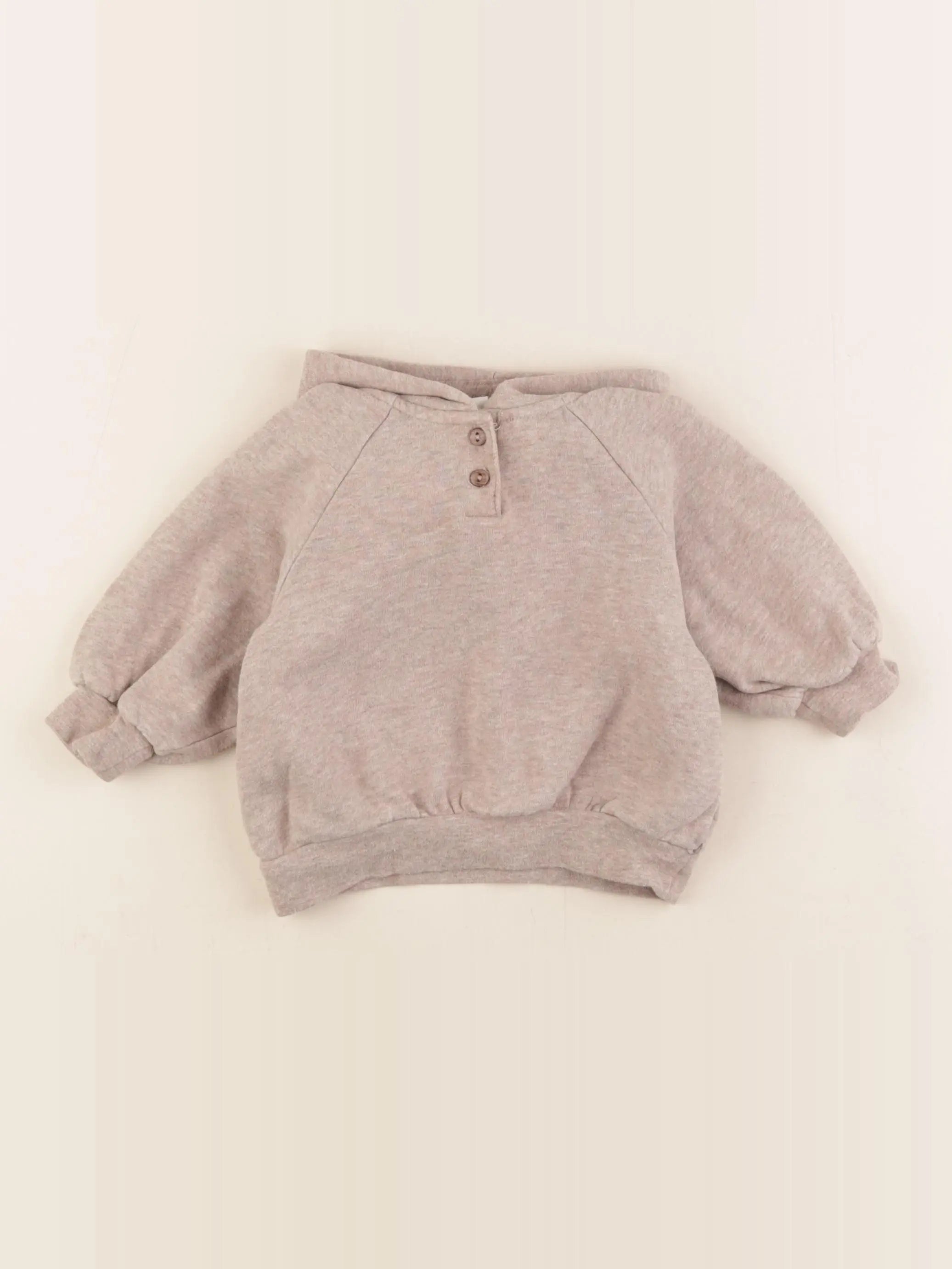 H&M - sweat marron - 4/6 mois