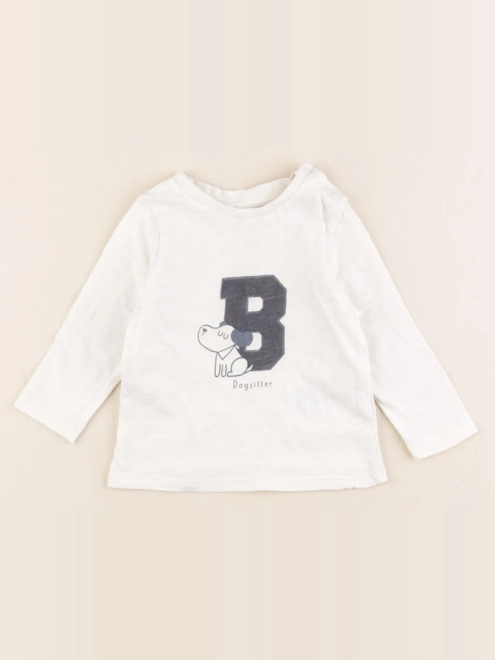 Vertbaudet - tee-shirt blanc - 6 mois