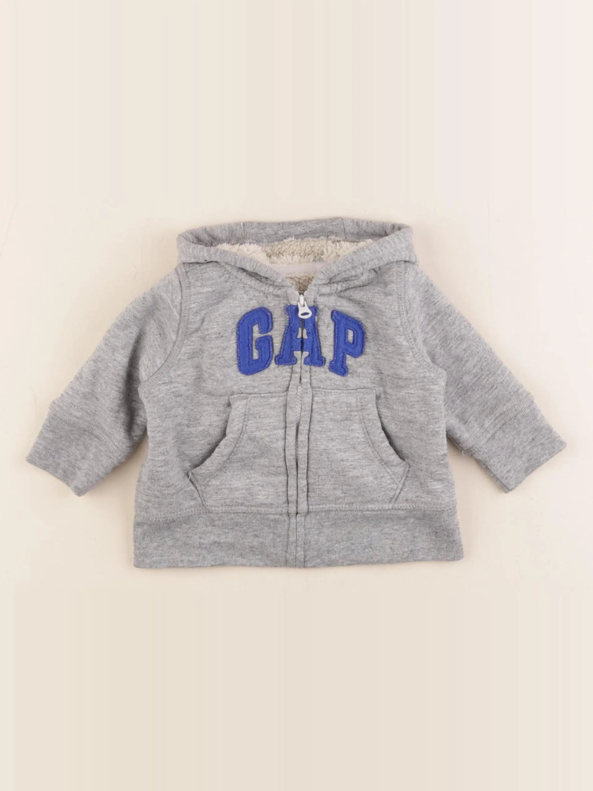 GAP - veste doublé gris - 3/6 mois
