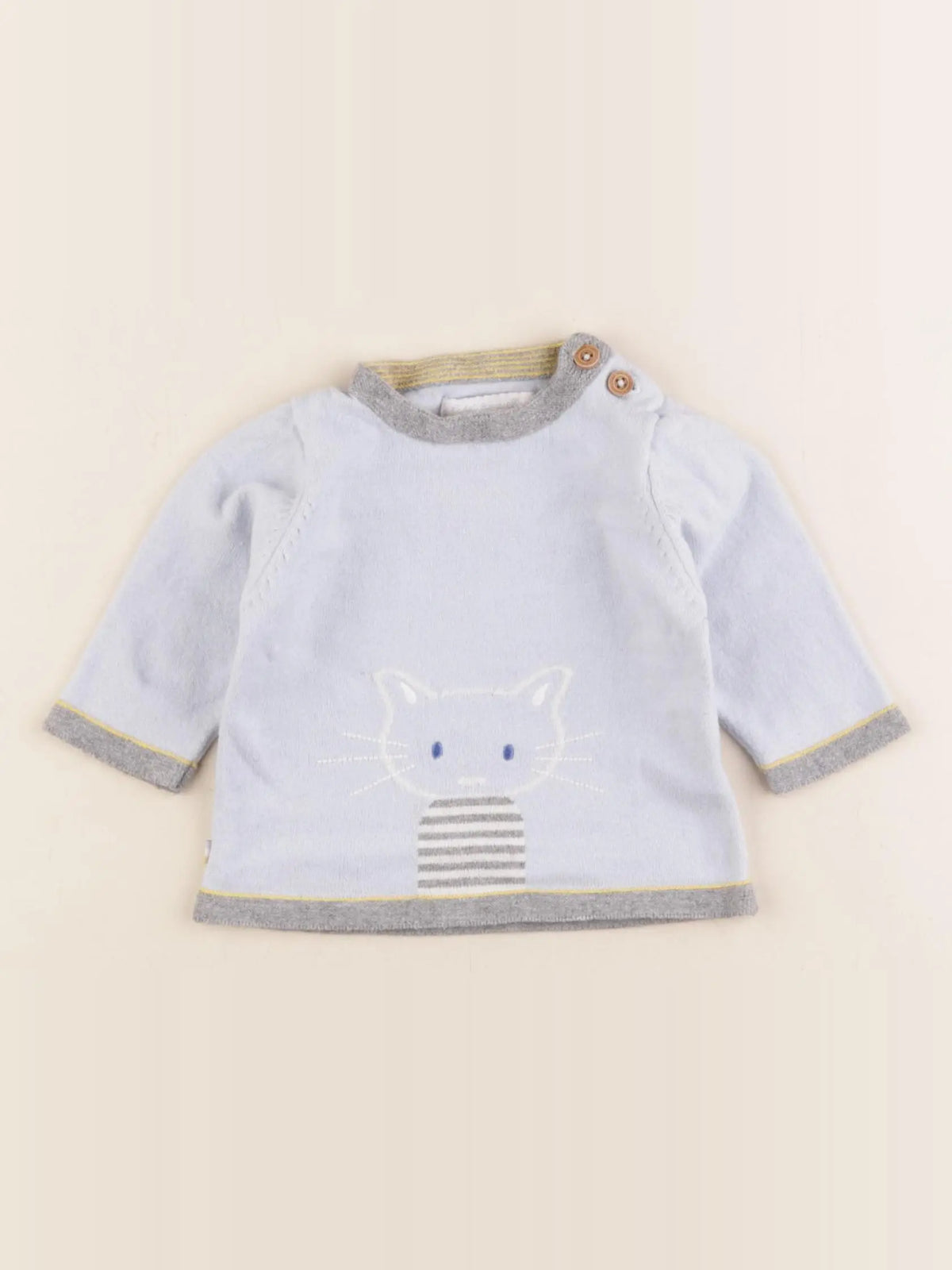 Cadet Rousselle - pull bleu - 3 mois