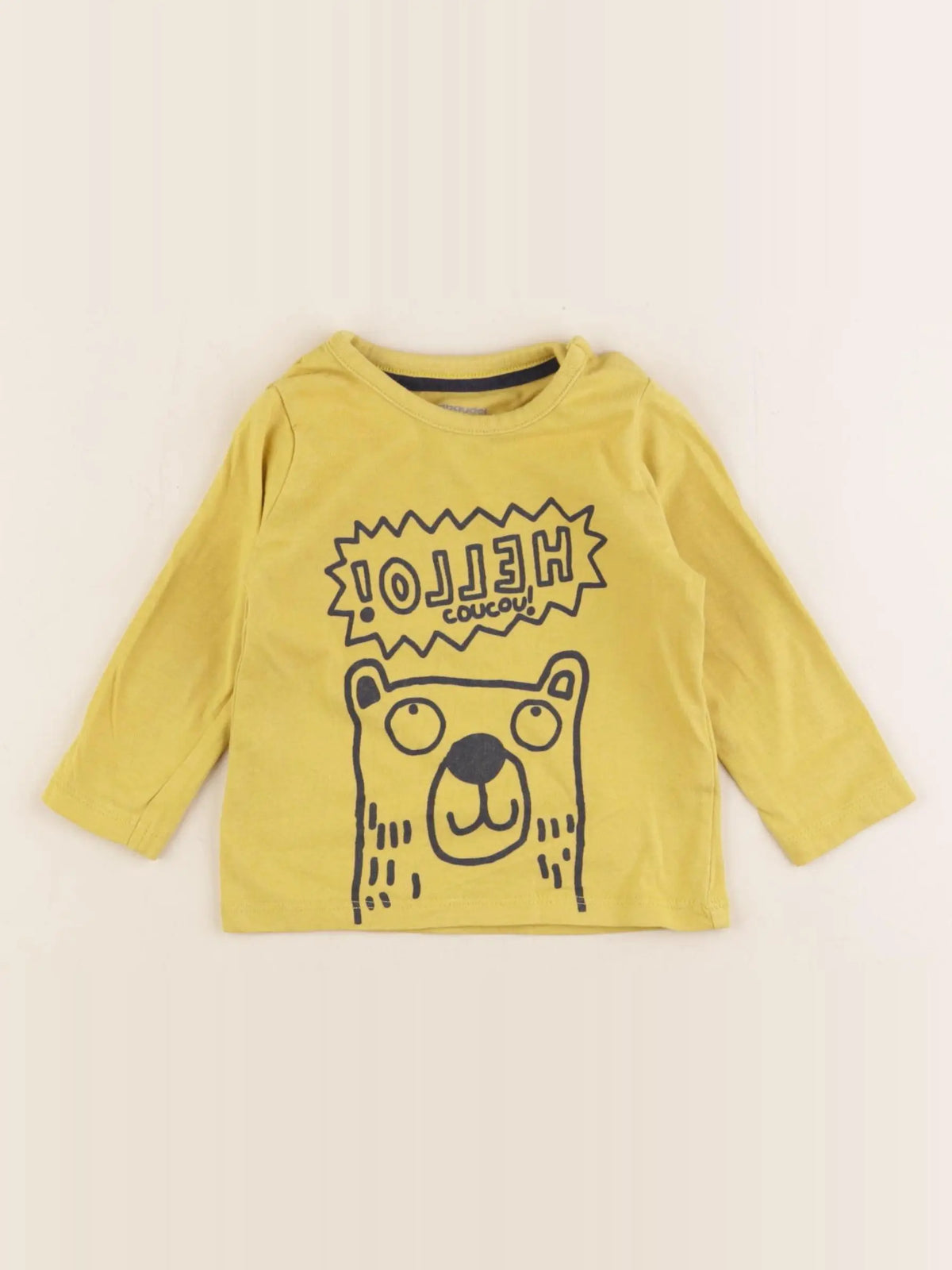 Vertbaudet - tee-shirt jaune - 9 mois