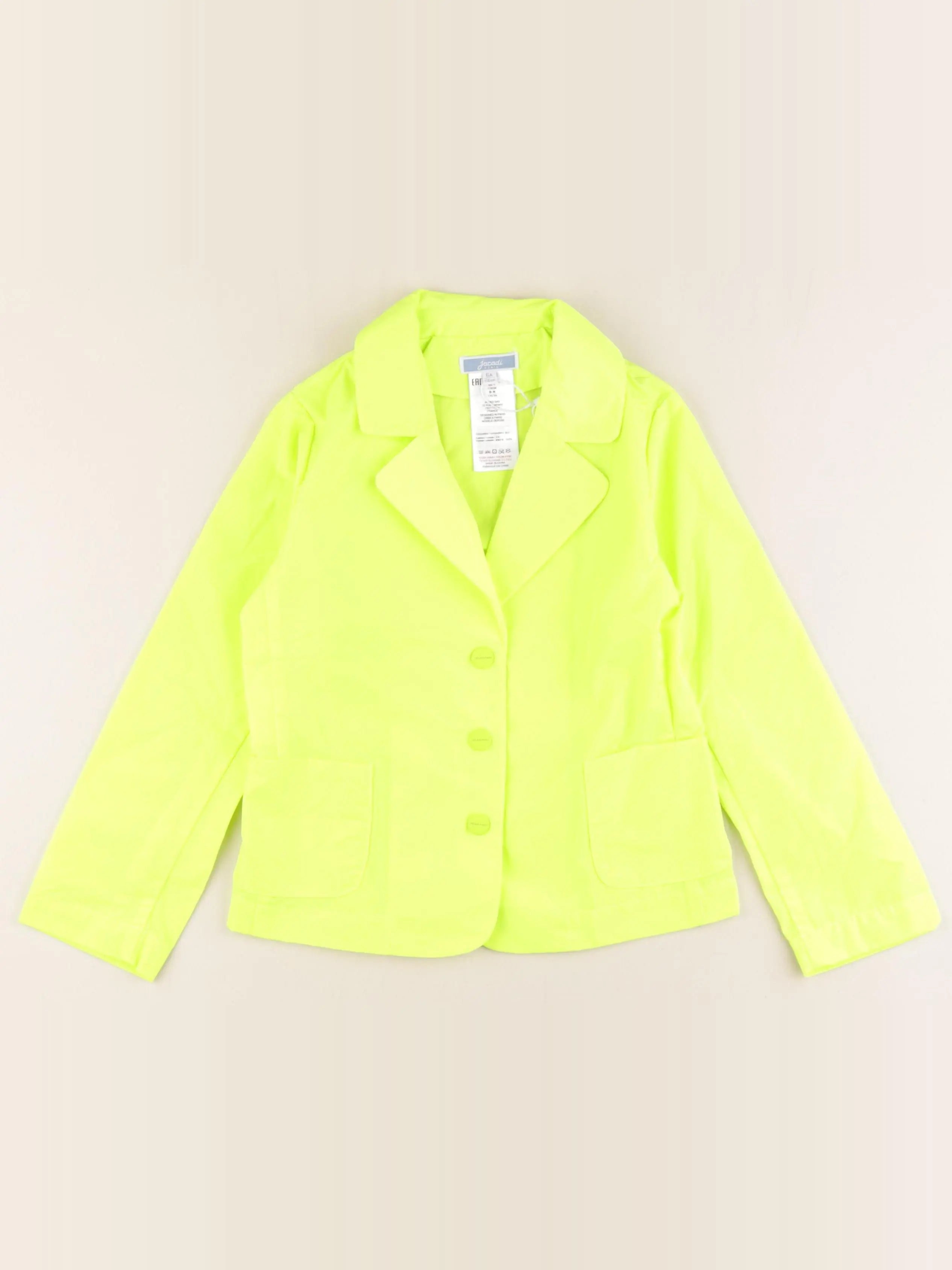 Jacadi - veste jaune fluo - 6 ans