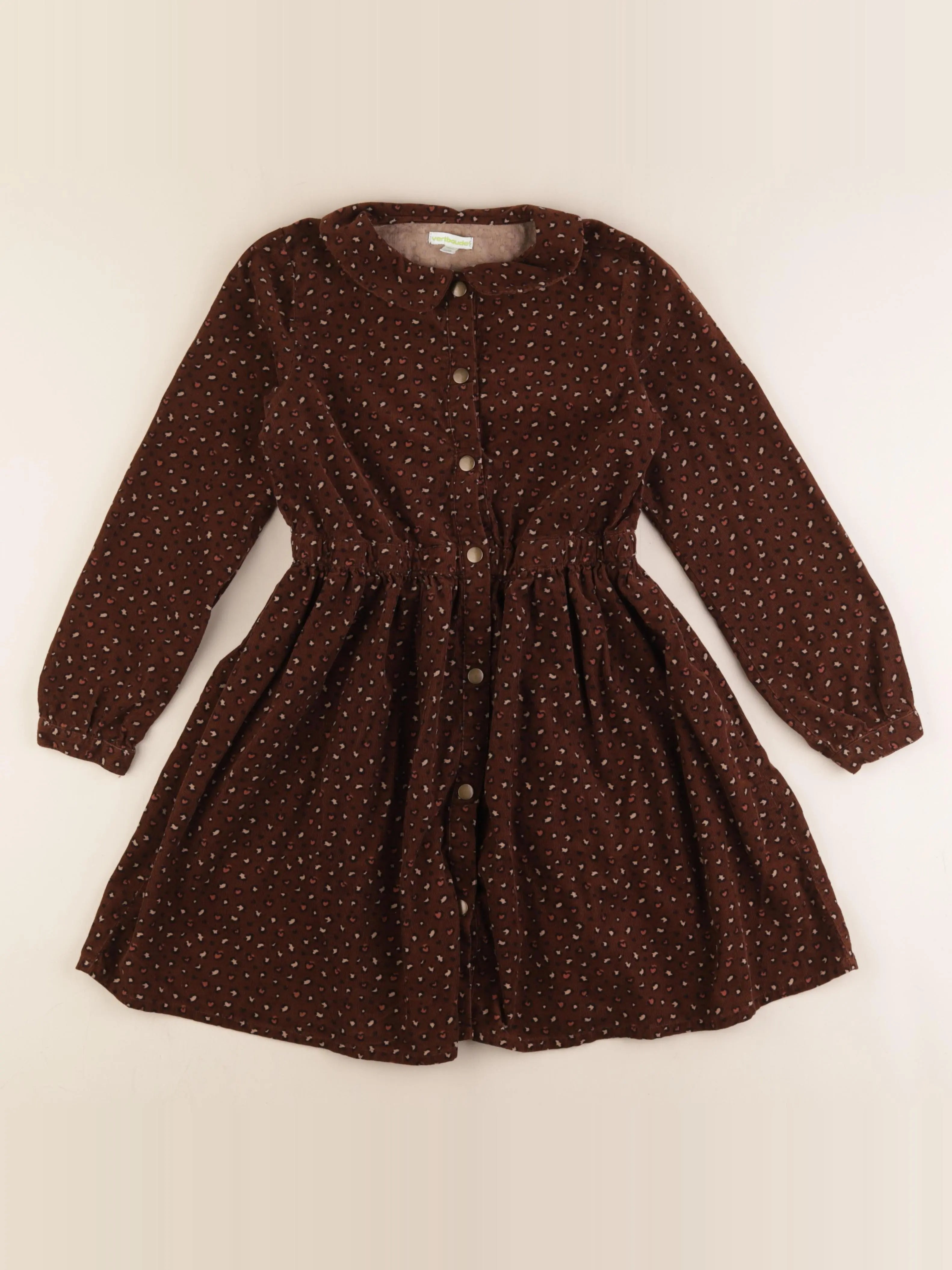 Vertbaudet - robe marron - 10 ans