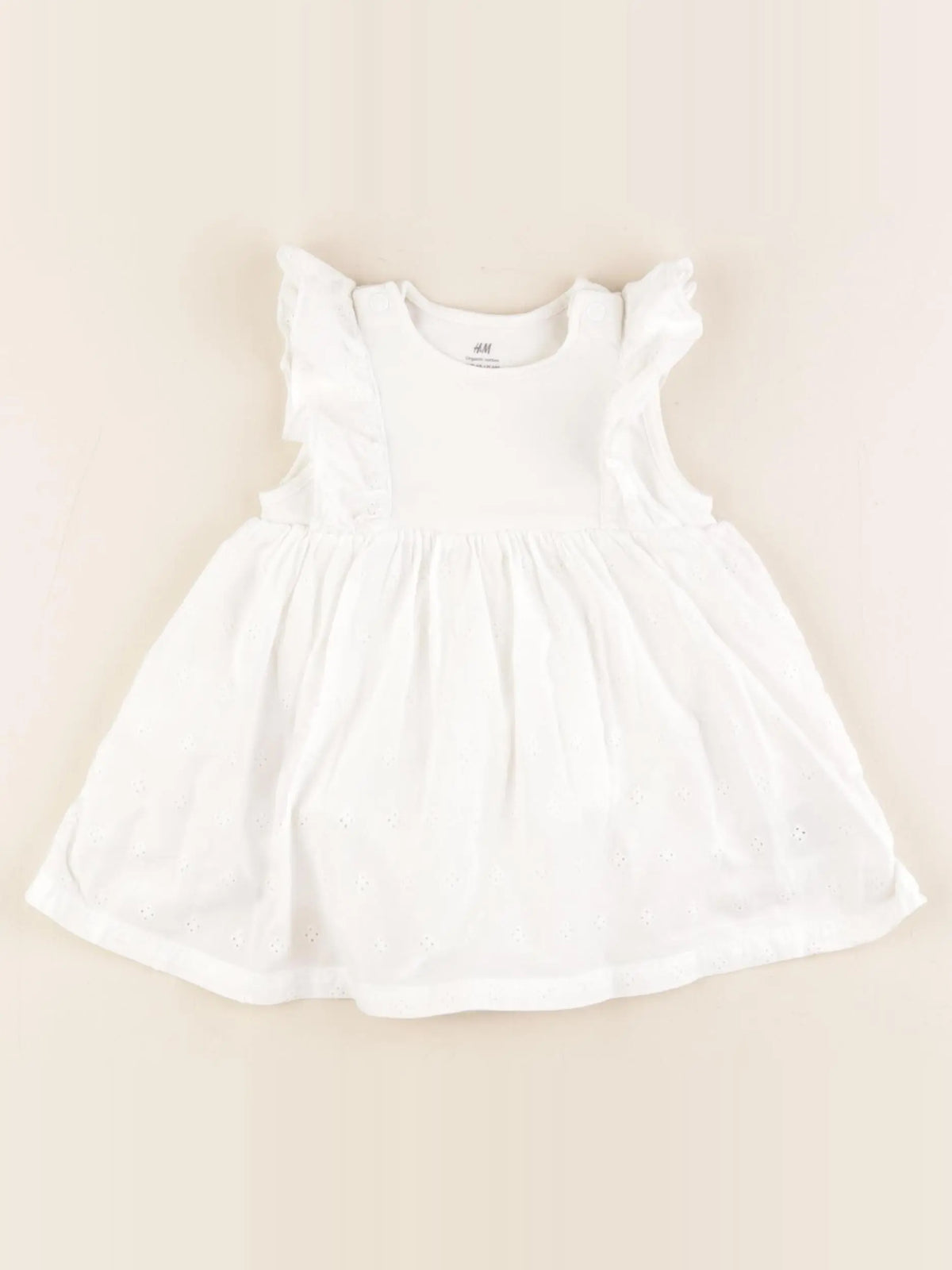 H&M - robe blanc - 4/6 mois