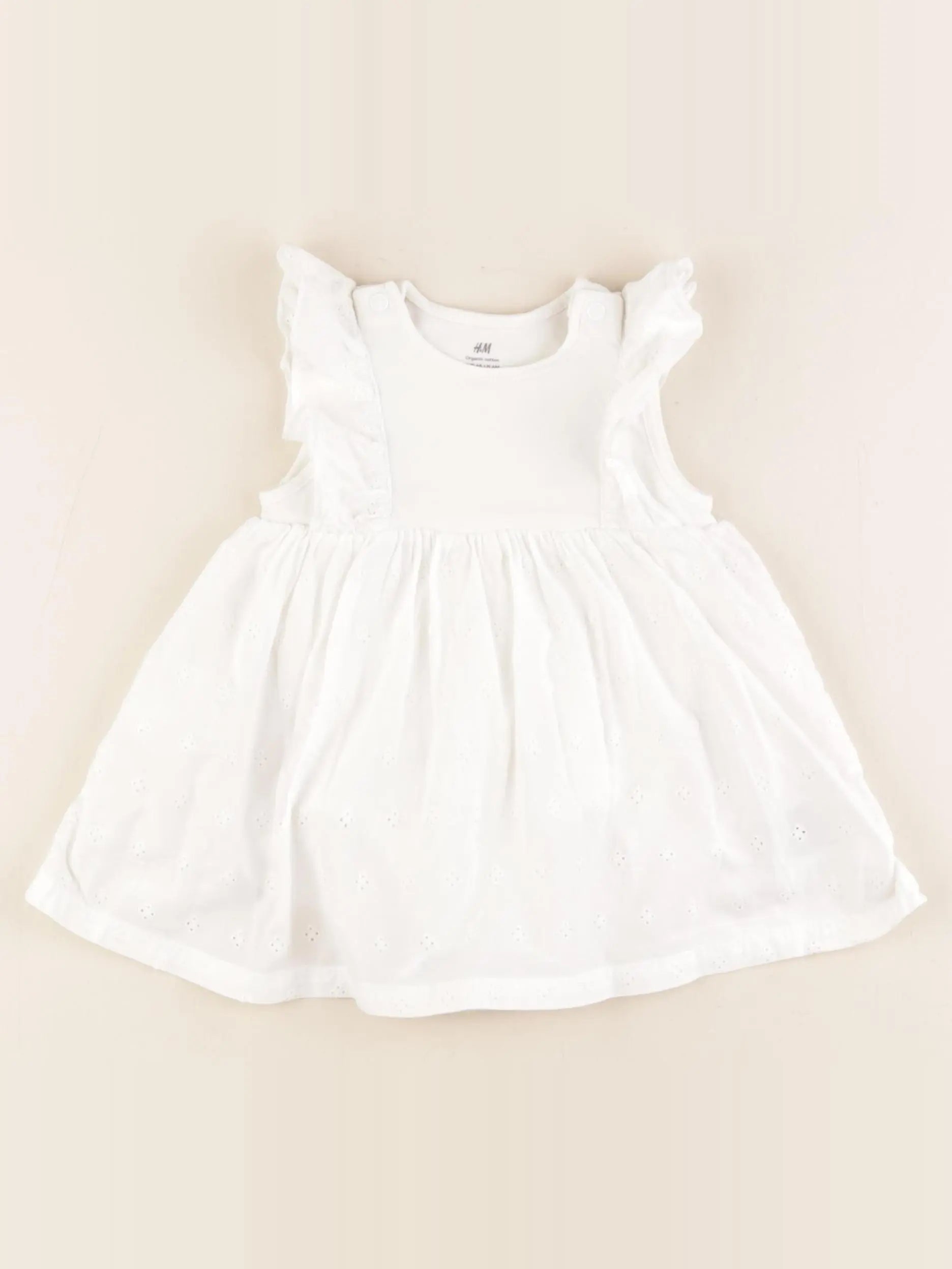 H&M - robe blanc - 4/6 mois