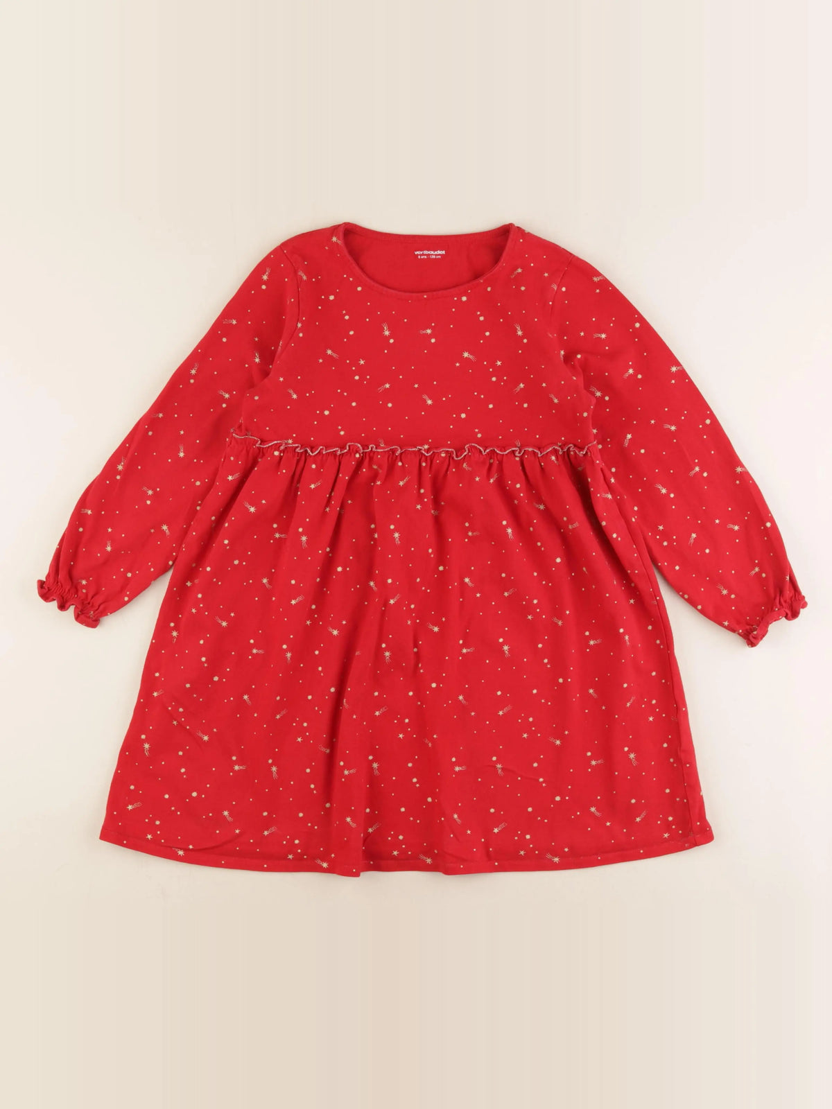 Vertbaudet - robe rouge - 8 ans