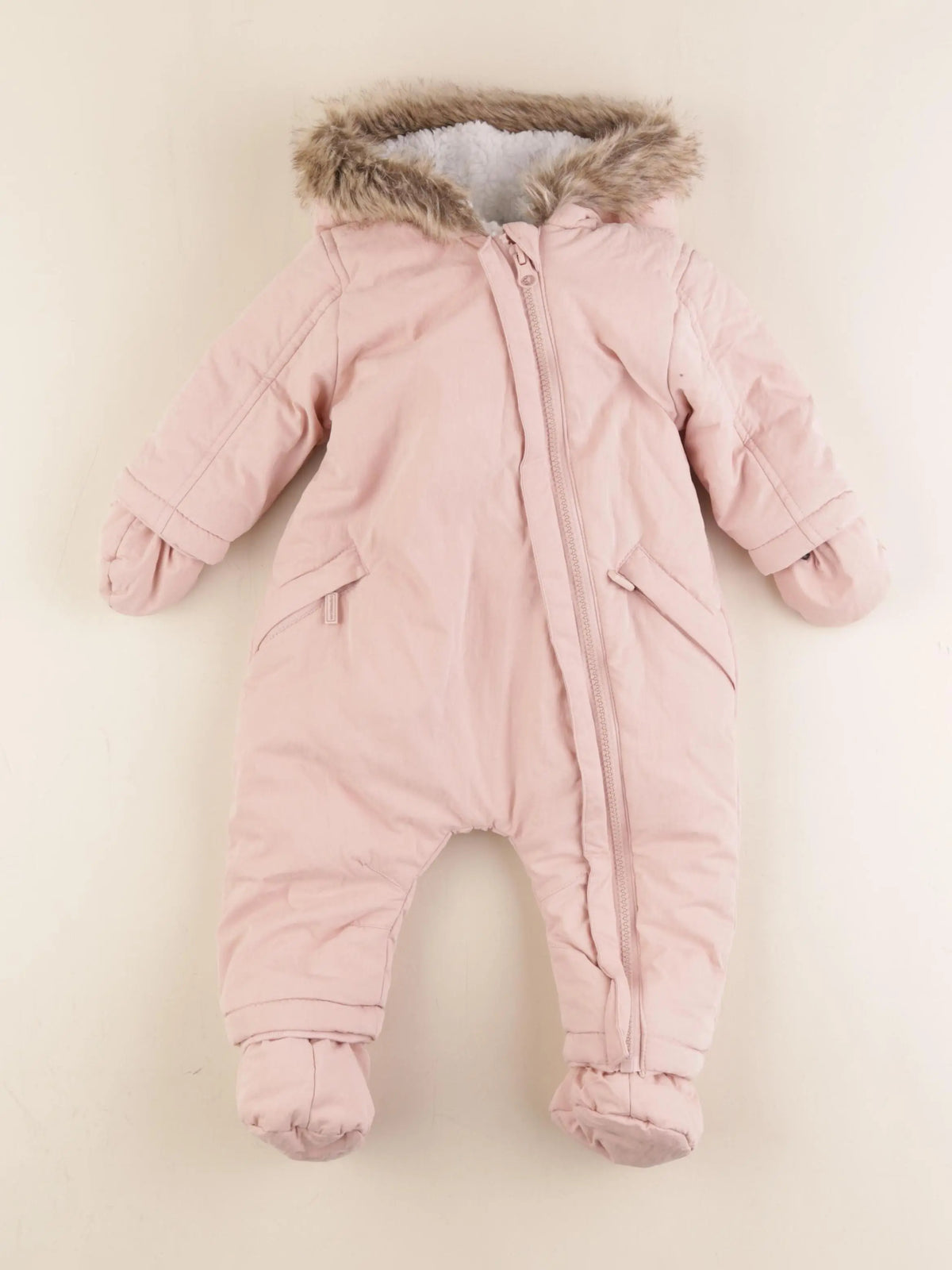 Vertbaudet - combi-pilote rose - 6 mois