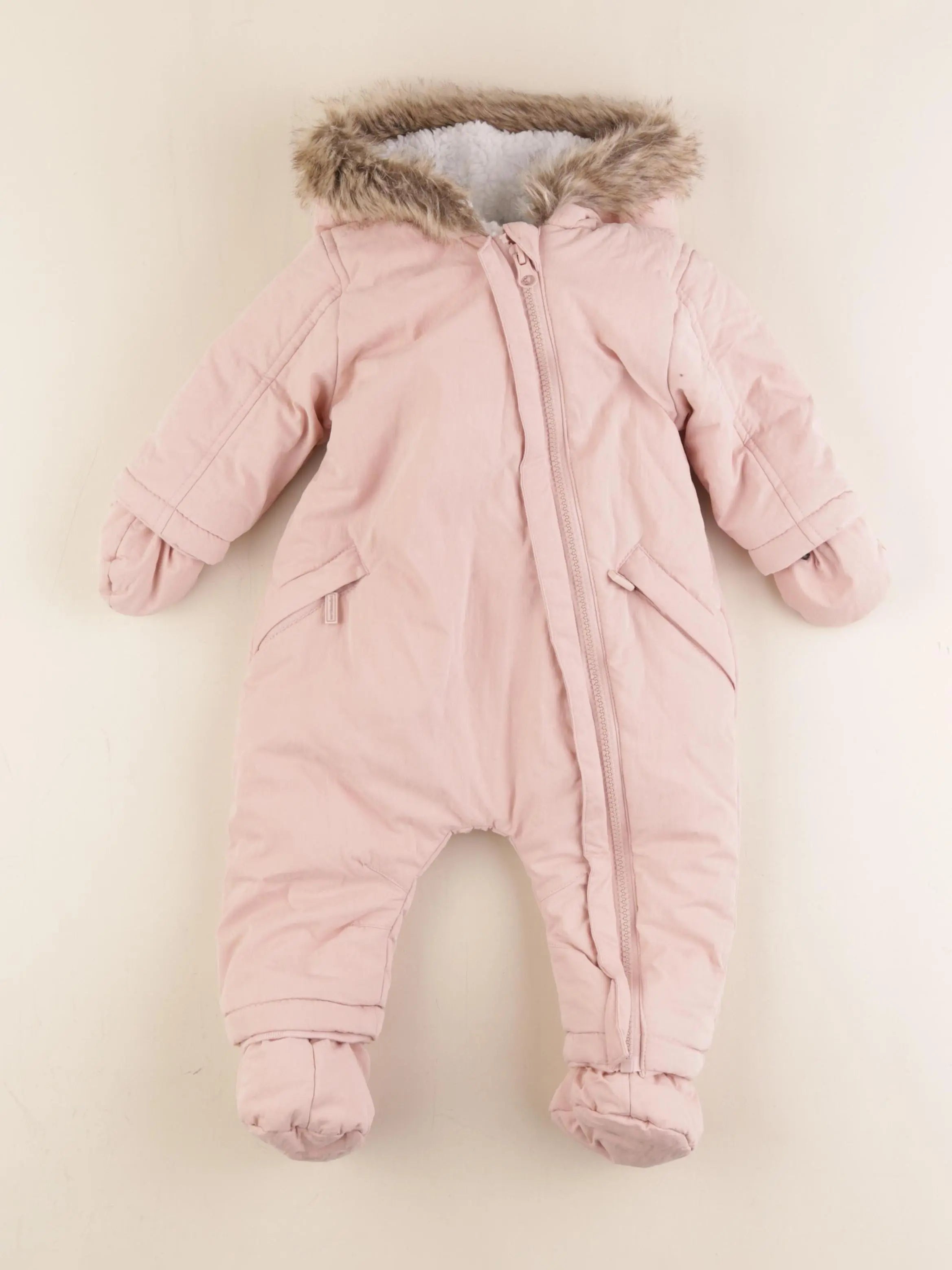 Vertbaudet - combi-pilote rose - 6 mois