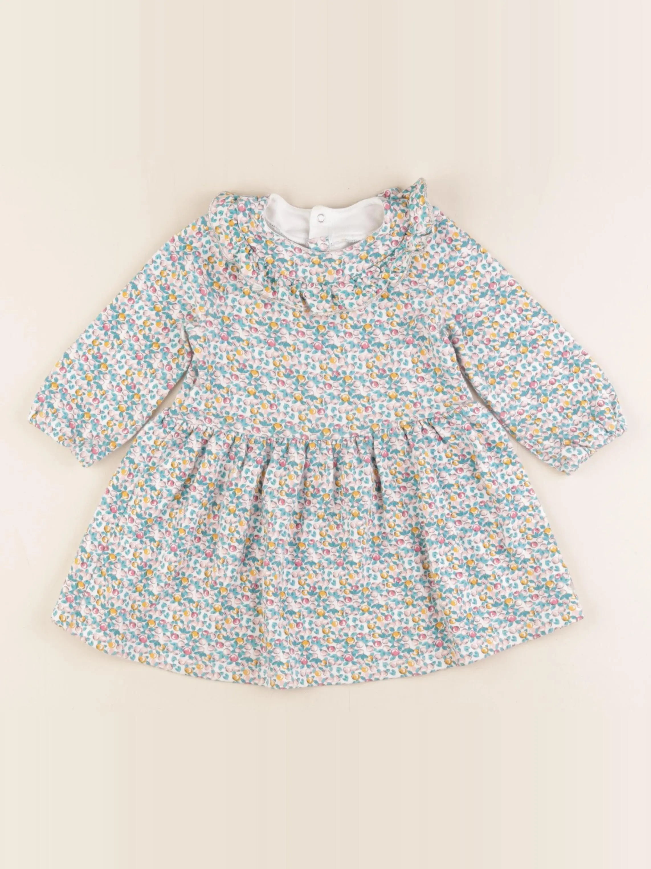 Petit Bateau - robe multicolore - 18 mois