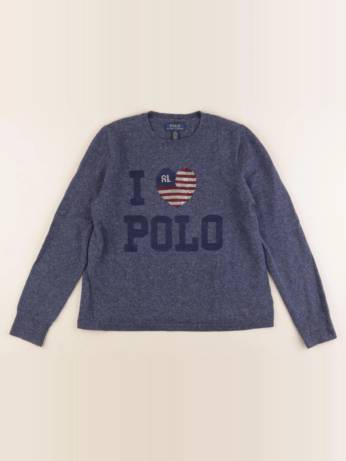 Ralph Lauren - pull bleu - 12/14 ans