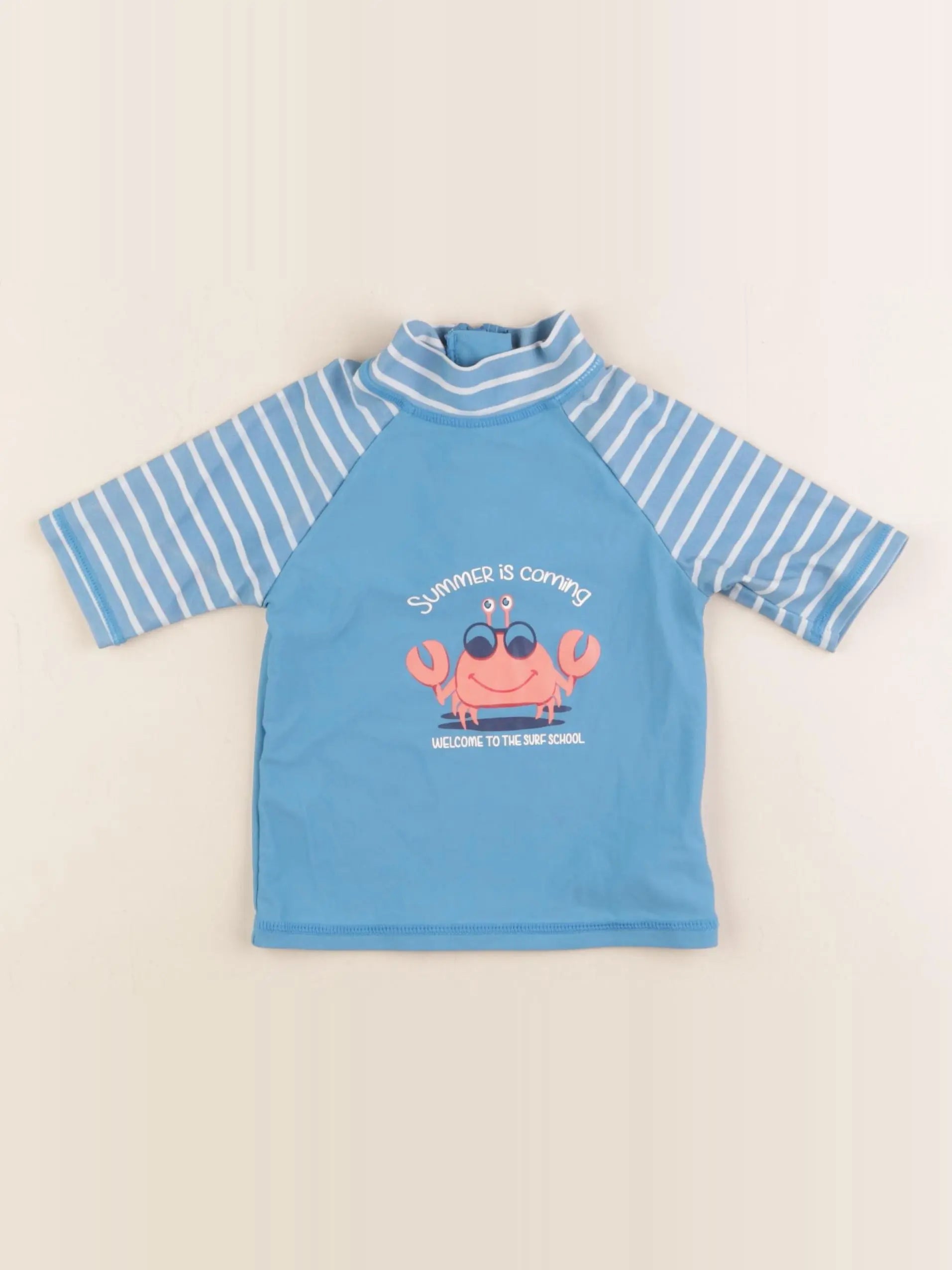 Vertbaudet - tee-shirt de bain bleu - 2 ans