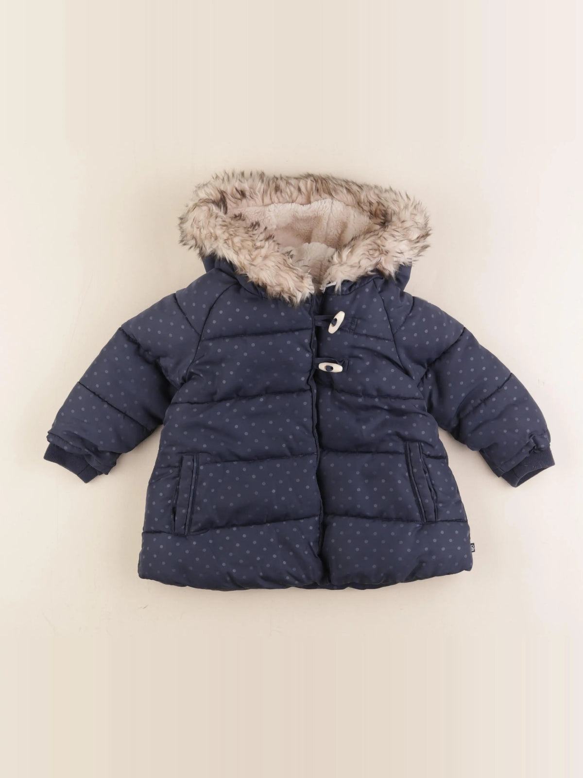 Obaïbi - manteau bleu - 12 mois