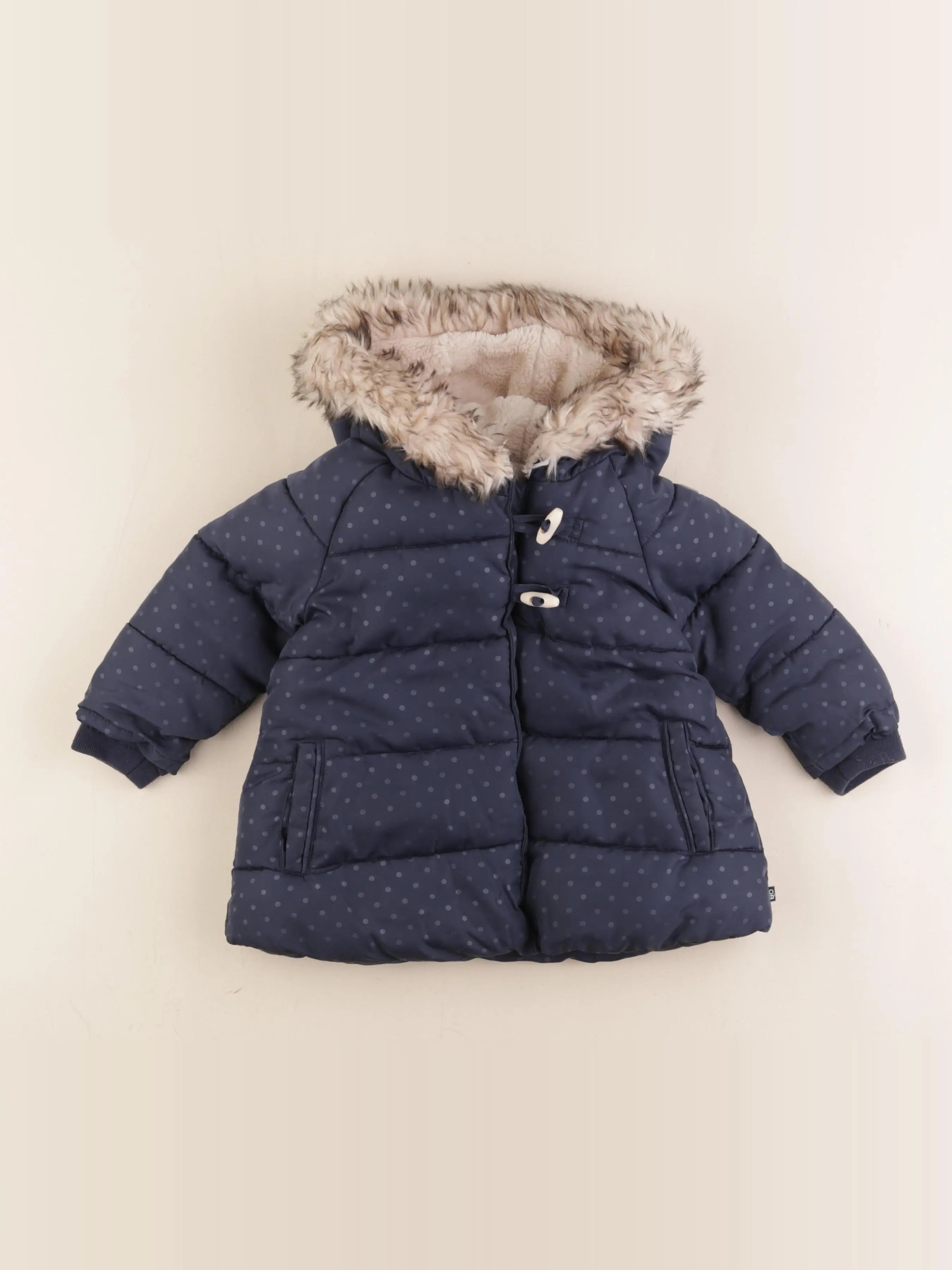 Obaïbi - manteau bleu - 12 mois