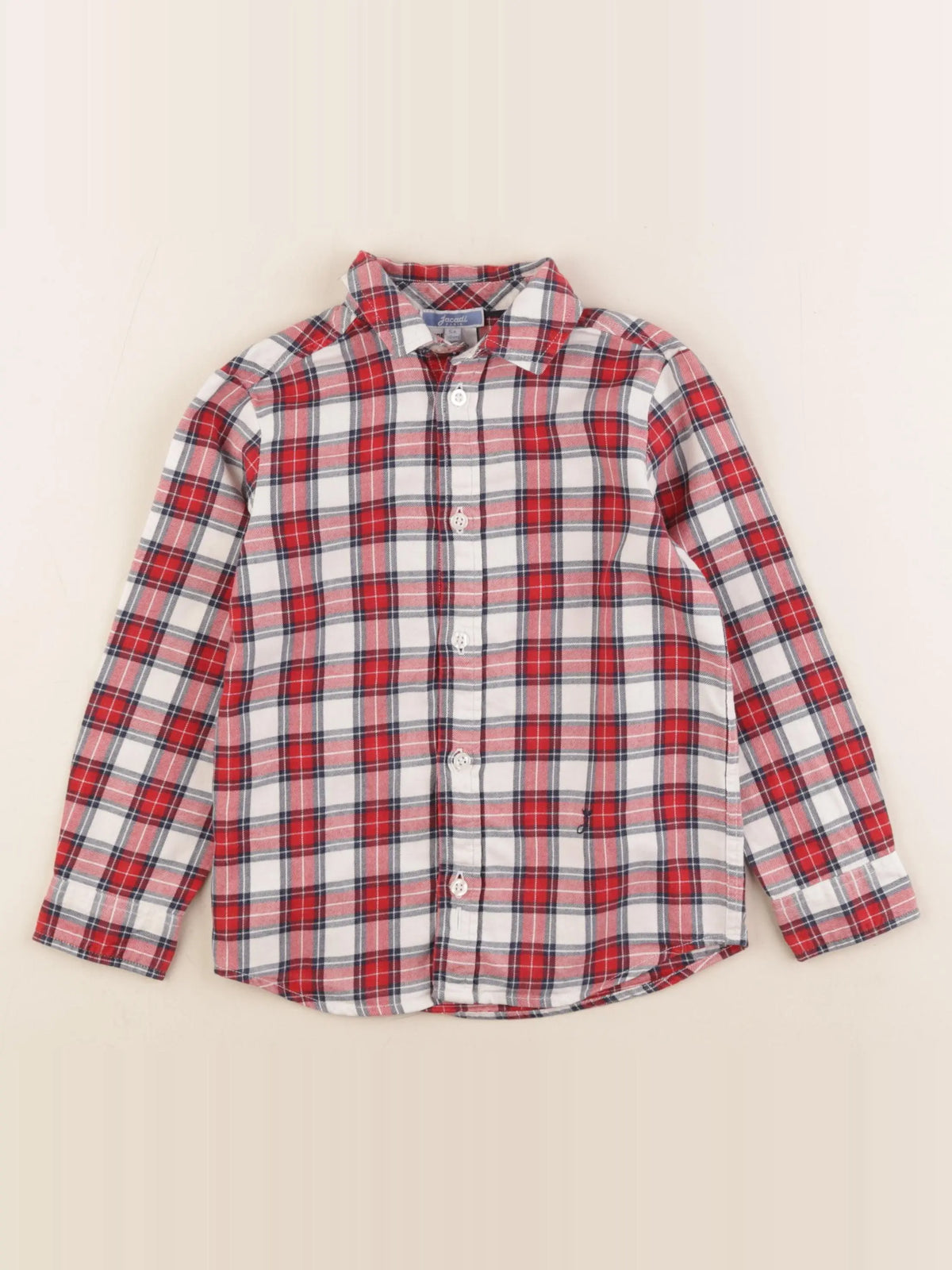 Jacadi - chemise rouge, blanc - 5 ans