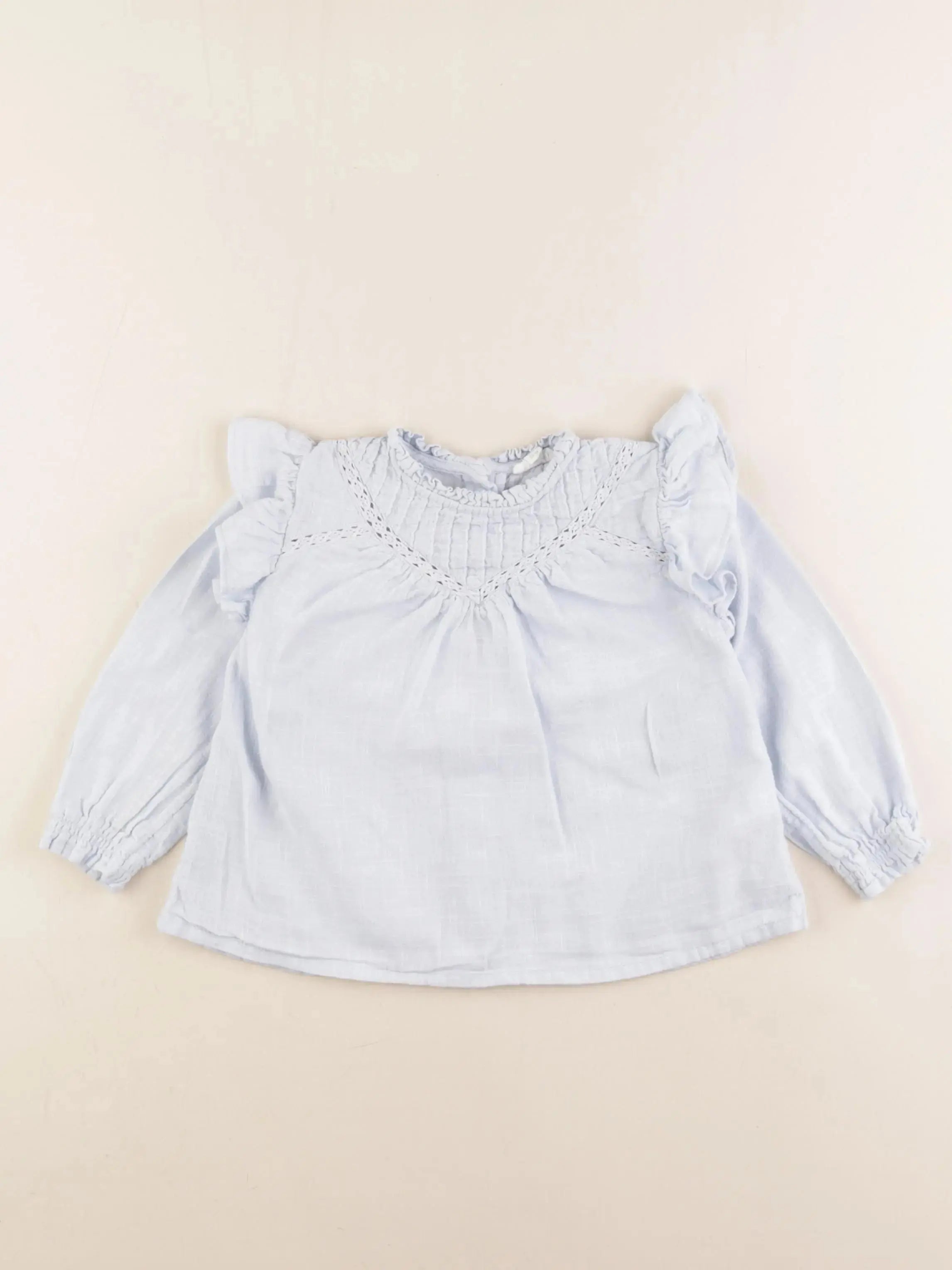 Vertbaudet - blouse bleu - 24 mois