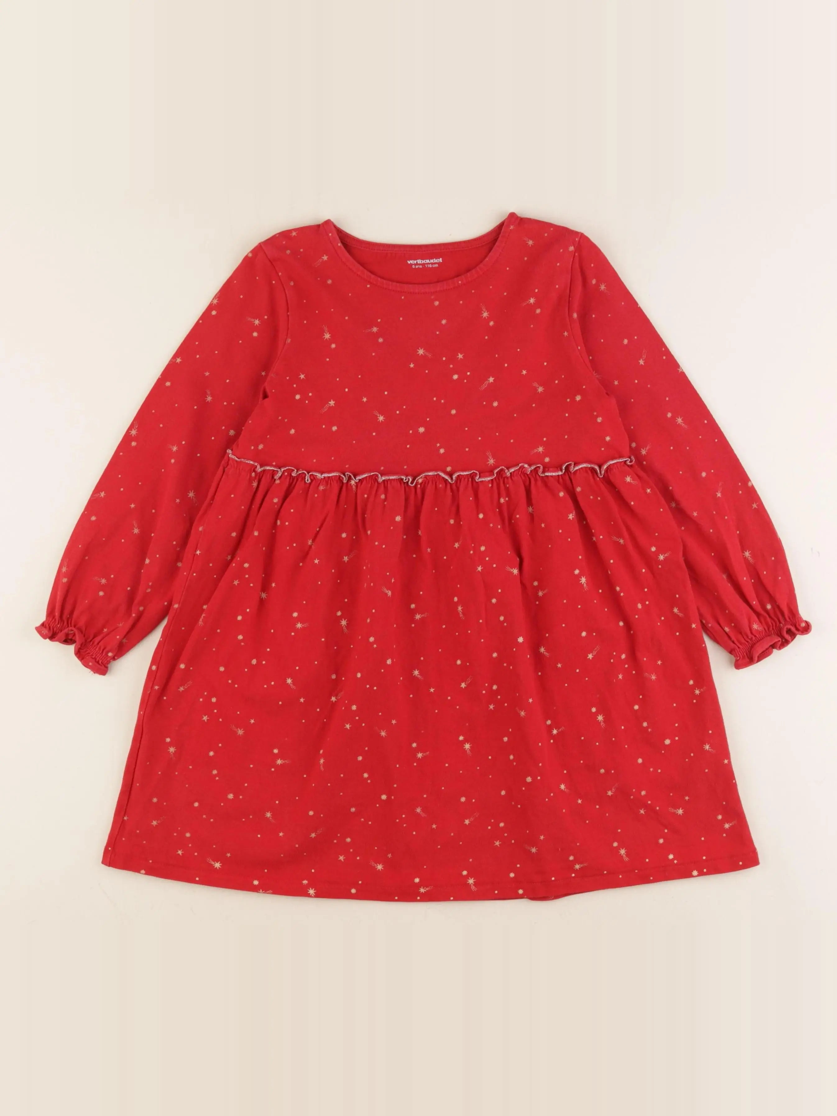 Vertbaudet - robe rouge - 6 ans