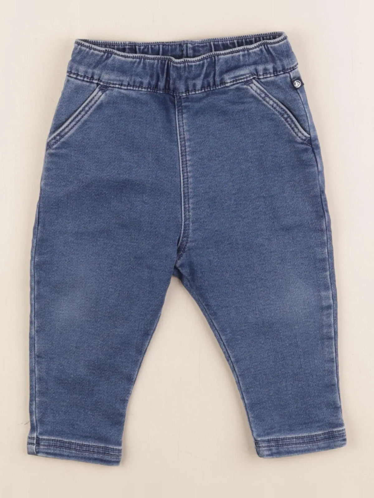 Petit Bateau - jegging bleu - 12 mois