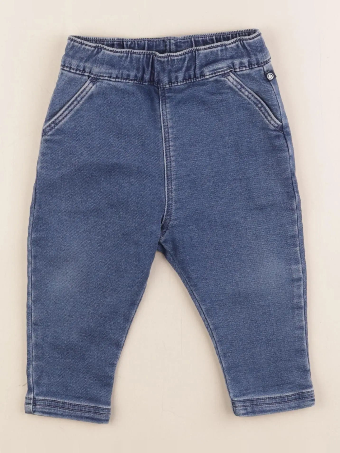Petit Bateau - jegging bleu - 12 mois